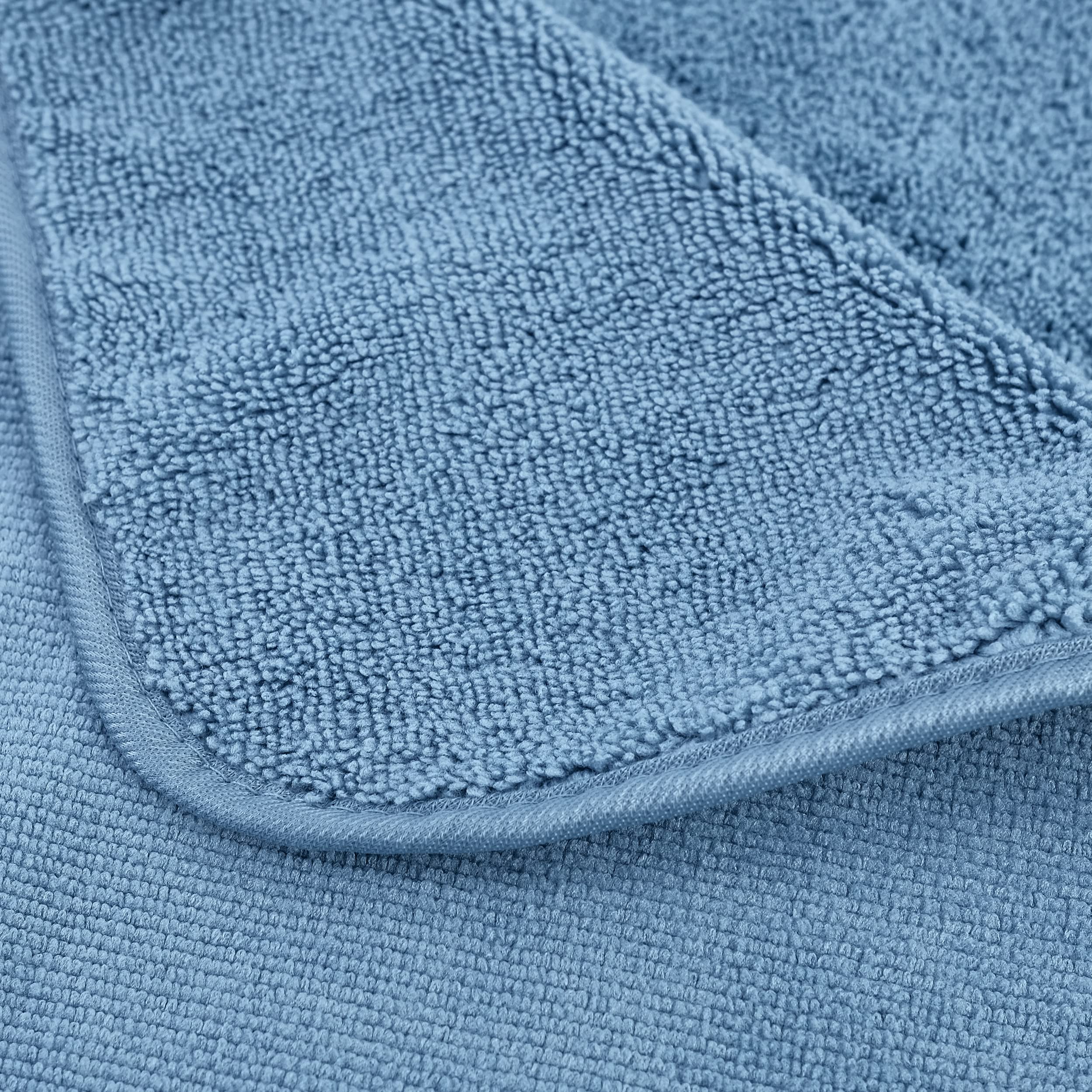 Polyte Microfiber Quick Dry Lint Free Bath Towel, 57 X 30 In, Pack Of 4 (Blue)