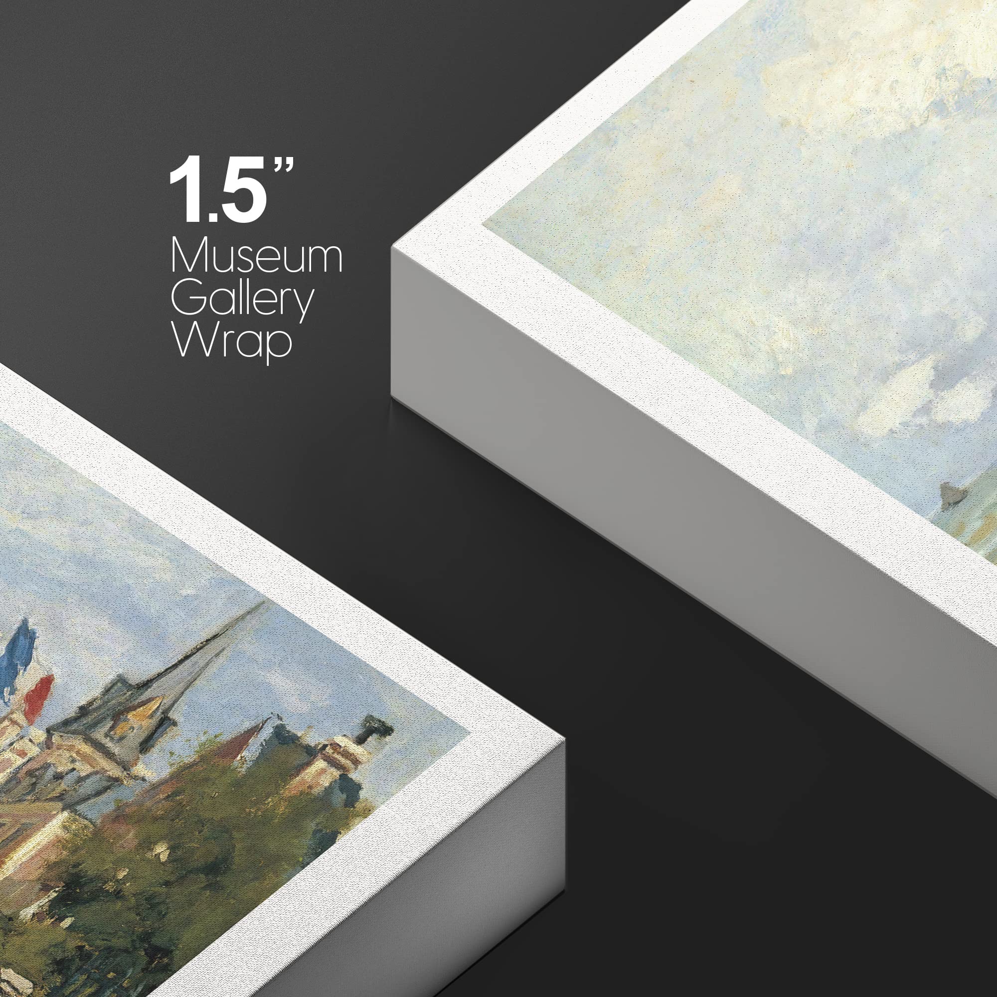 Wall26 Canvas Print Wall Art The Boardwalk Beach Trouville By Claude Monet Historic Classical Illustrations Fine Art Decorative