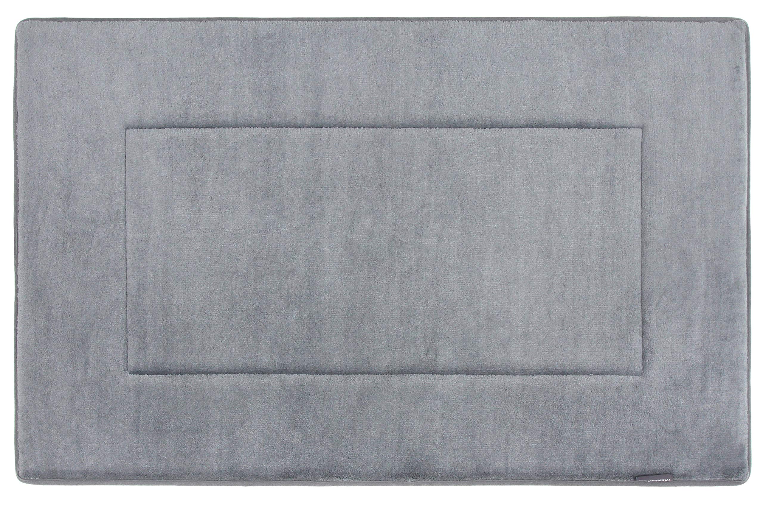 FABBRICA HOME Ultra-Soft Extra-Thick Memory Foam Bath Mat (21 in x 34 in  Slate Grey)