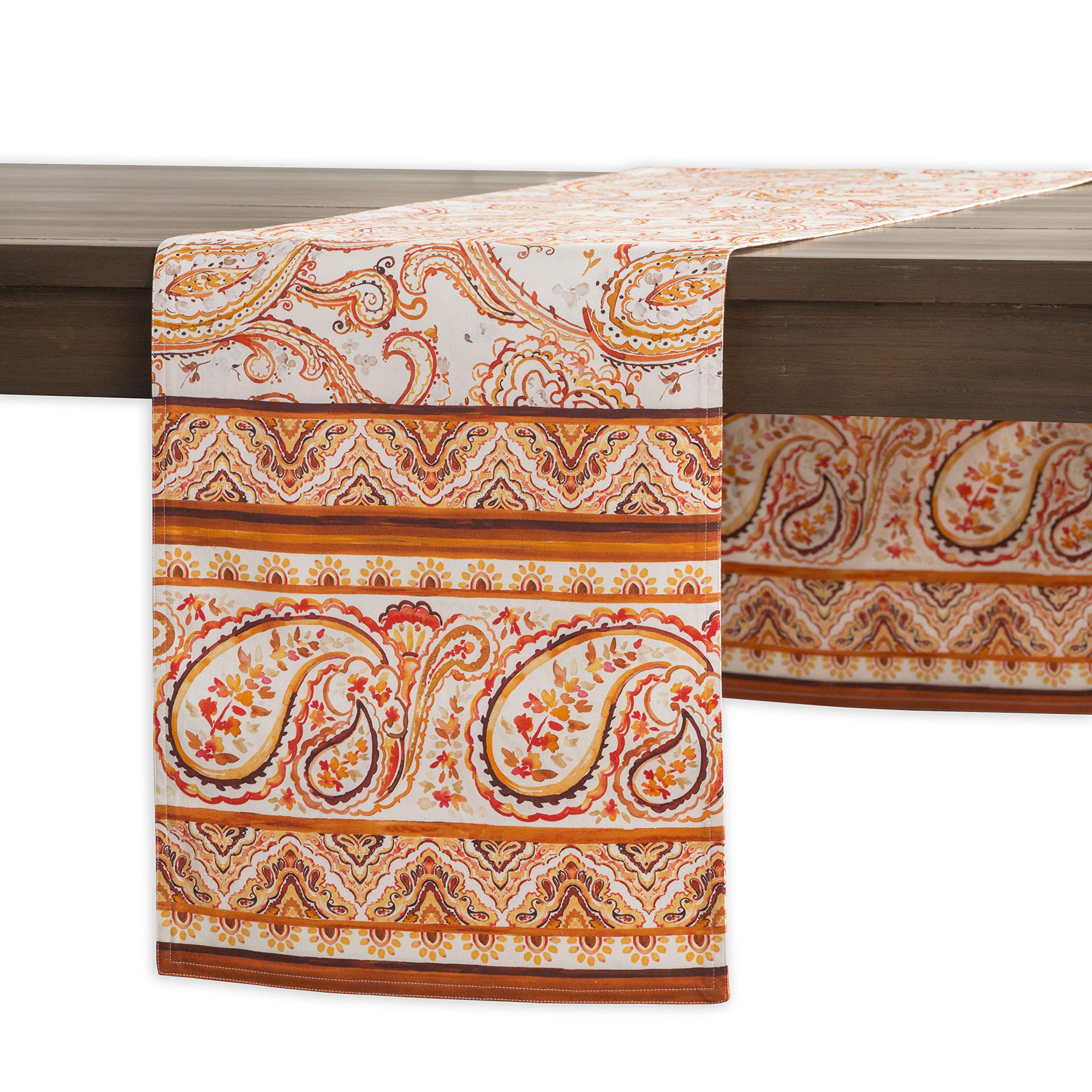 Maison D' Hermine Tablerunner 100% Cotton Table Runner Decorative Table Covers, Dining, Wedding, Buffet, Palatial Paisley (Doubl