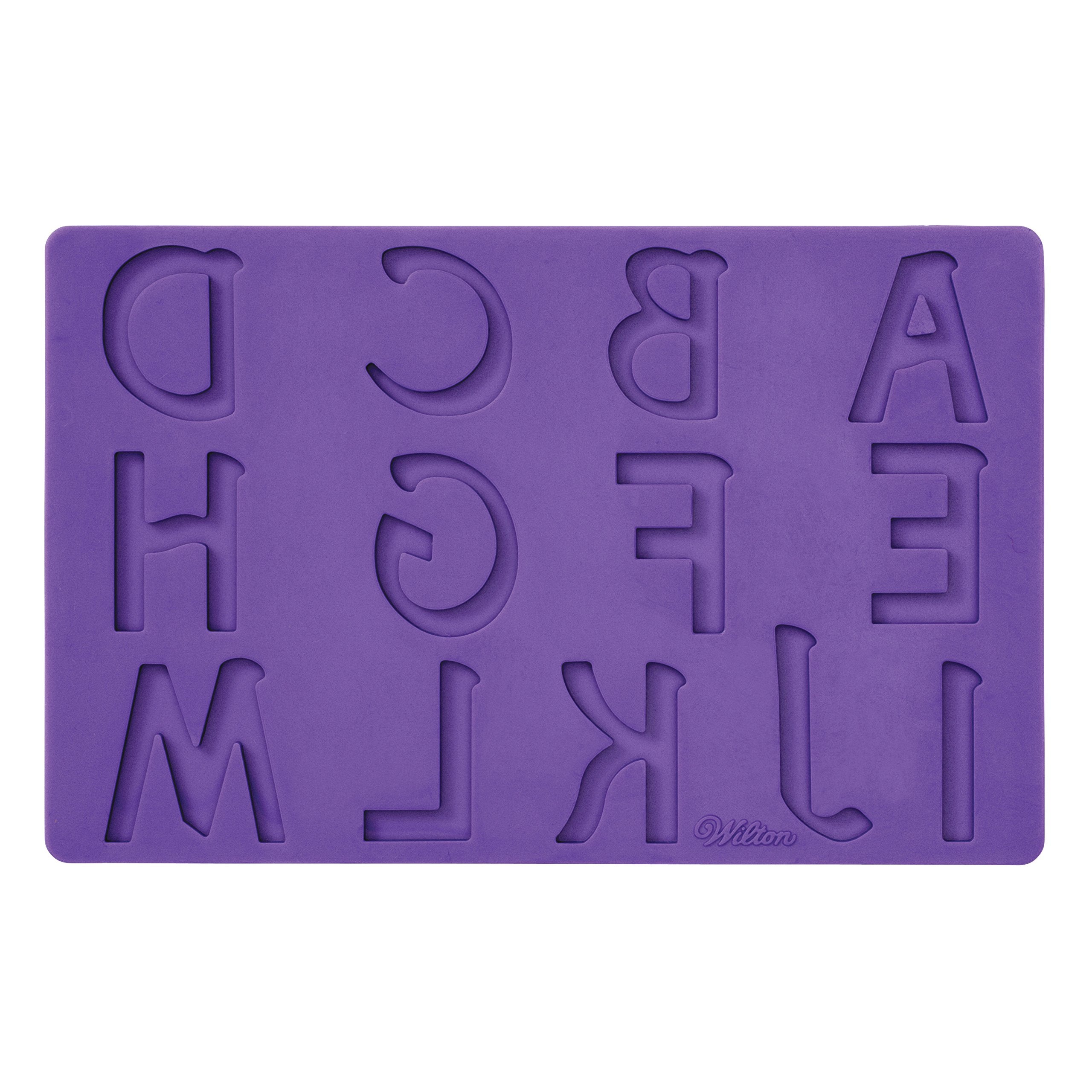 Wilton Silicone Letters And Numbers Fondant And Gum Paste Molds, 4-Piece - Cake Decorating Supplies