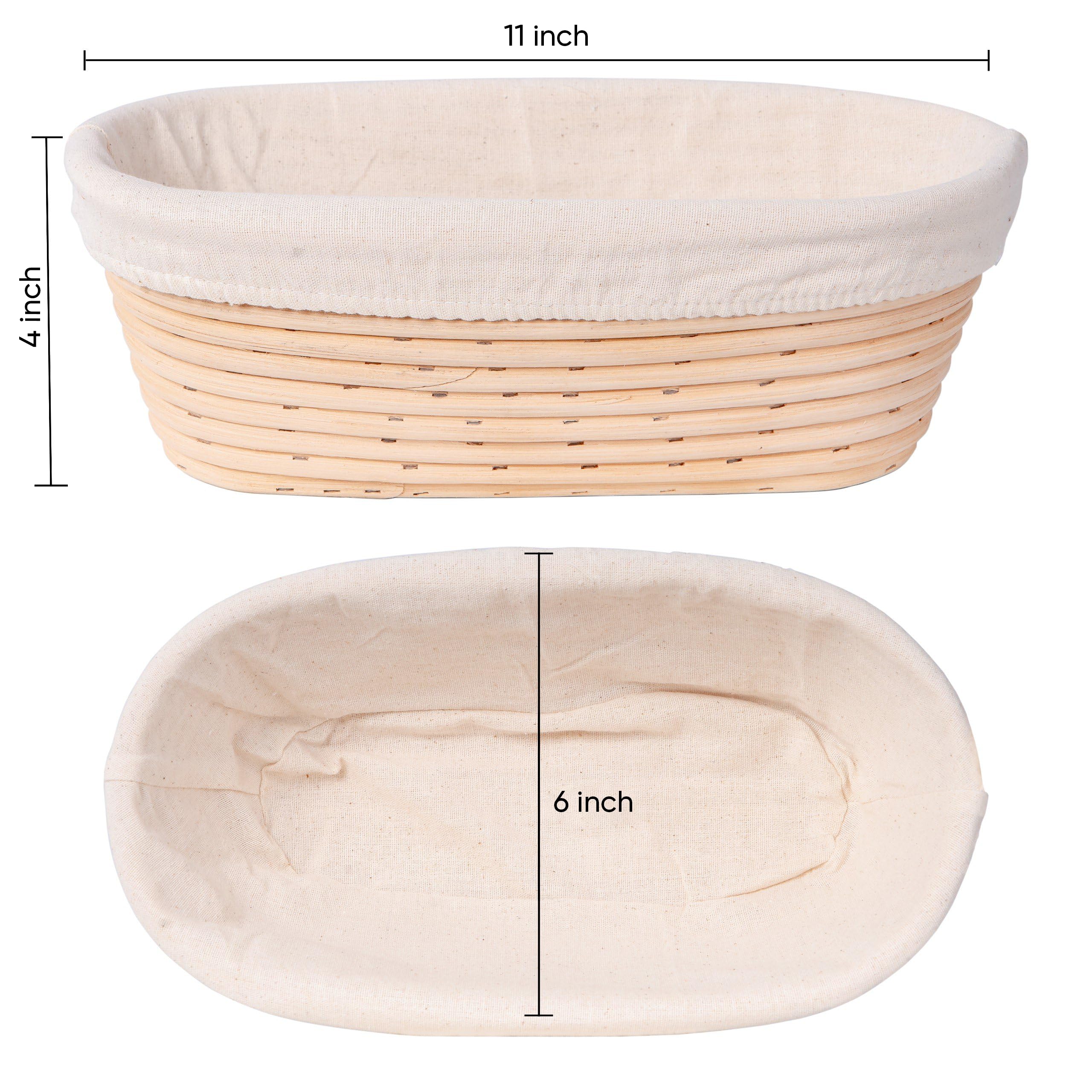 Homebakee Banneton Proofing Basket [Set Of 2 | 9 Inch] For Sourdough Bread Baking | Bread Proofer | Bread Proofing Basket | Roun