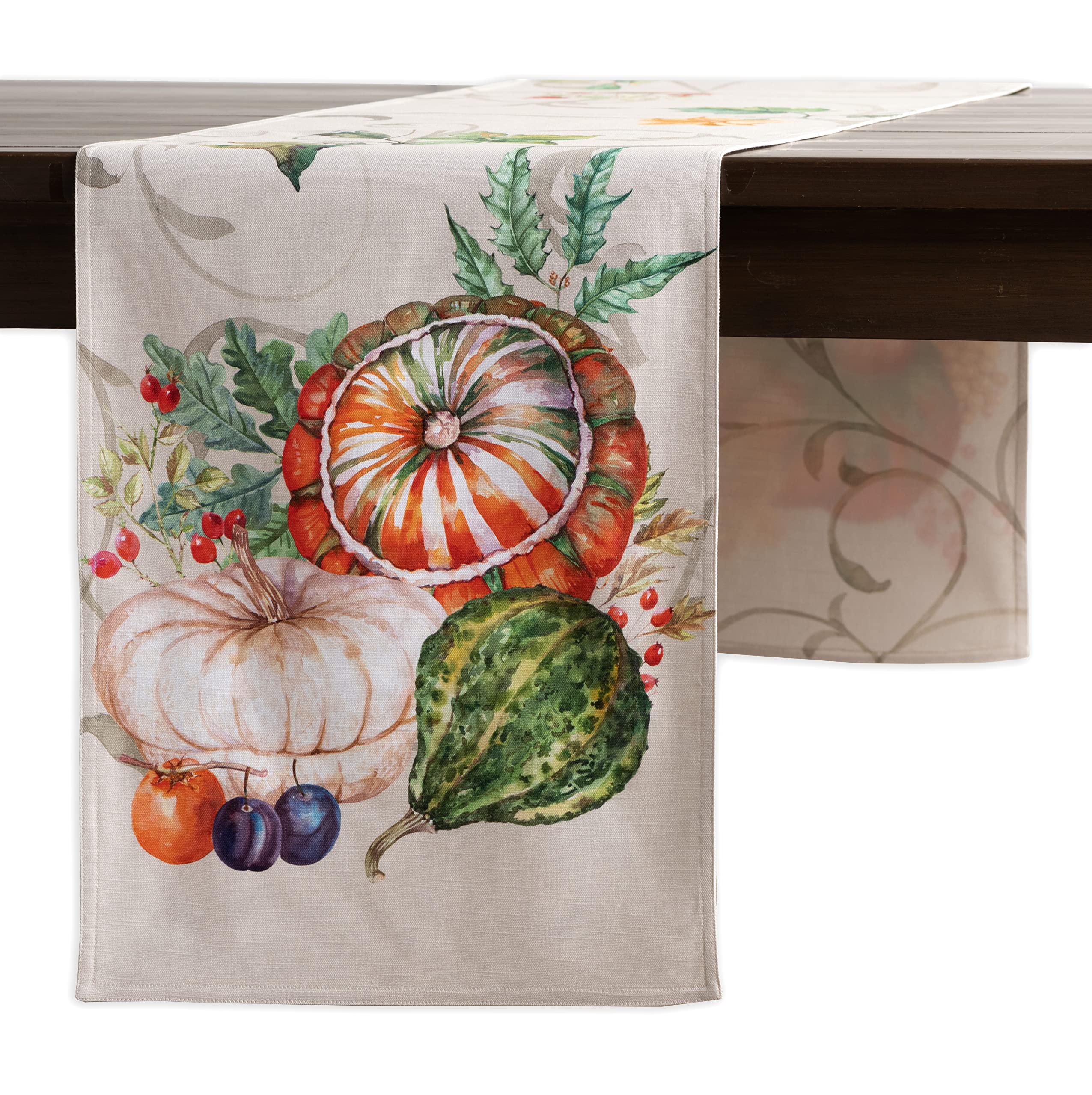 Maison D' Hermine Tablerunner 100% Cotton 14.50Inch X 72Inch Decorative Table Runner Table Runners For Gifts, Dining, Holidays,
