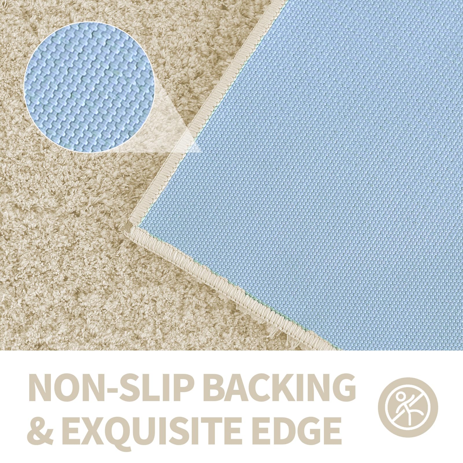 Cozecube Beige Bathroom Rug 47'' X 24'', Bath Mats For Bathroom Non Slip, Ultra Soft Bath Rugs For Bathroom Washable, Plush Micr