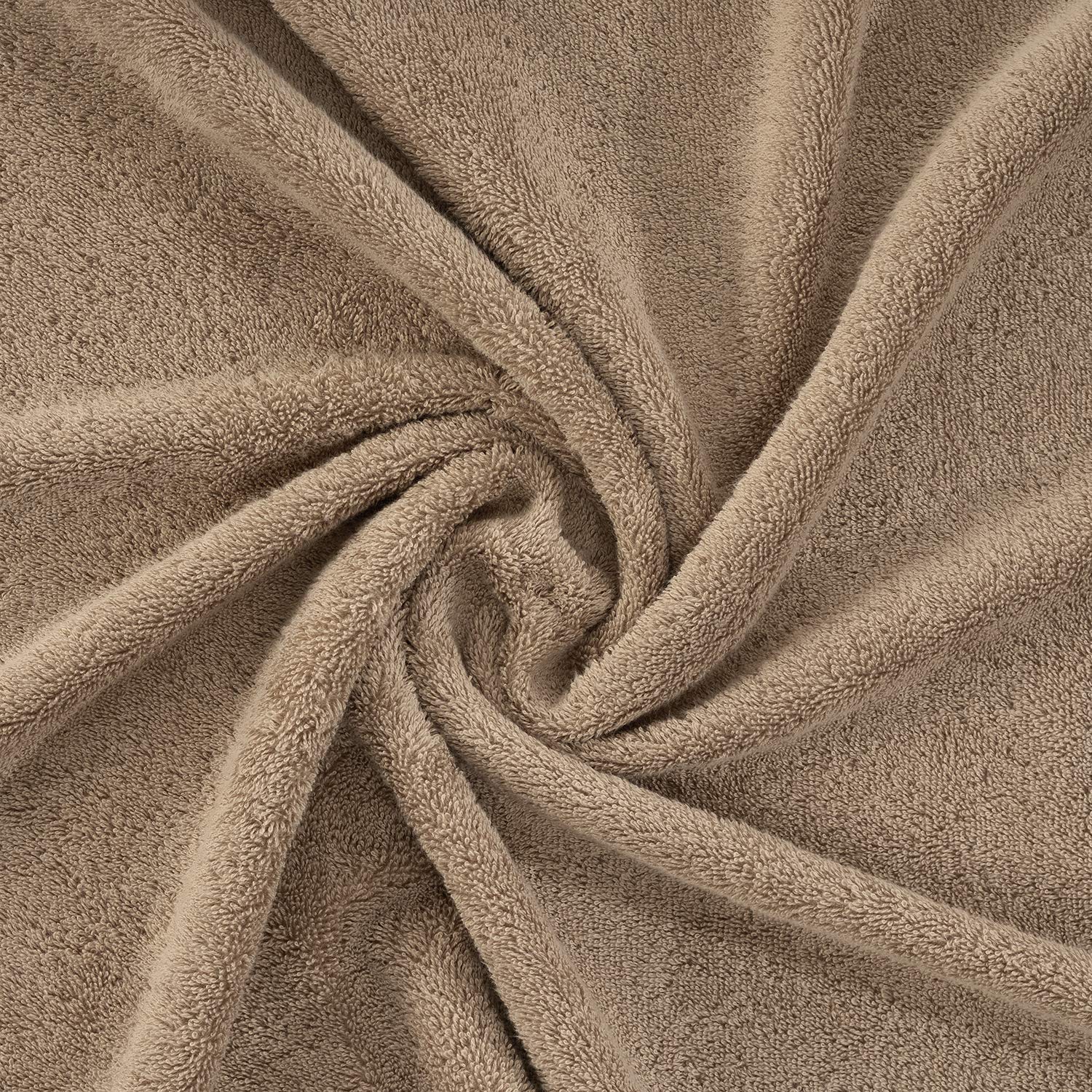 Qute Home 4-Piece Washcloths Towels Set  100% Turkish Cotton Premium Quality Towels for Bathroom  Quick Dry Soft and Absorbent Turkish Towel  Set Includes 4 Wash Cloths (Brown)