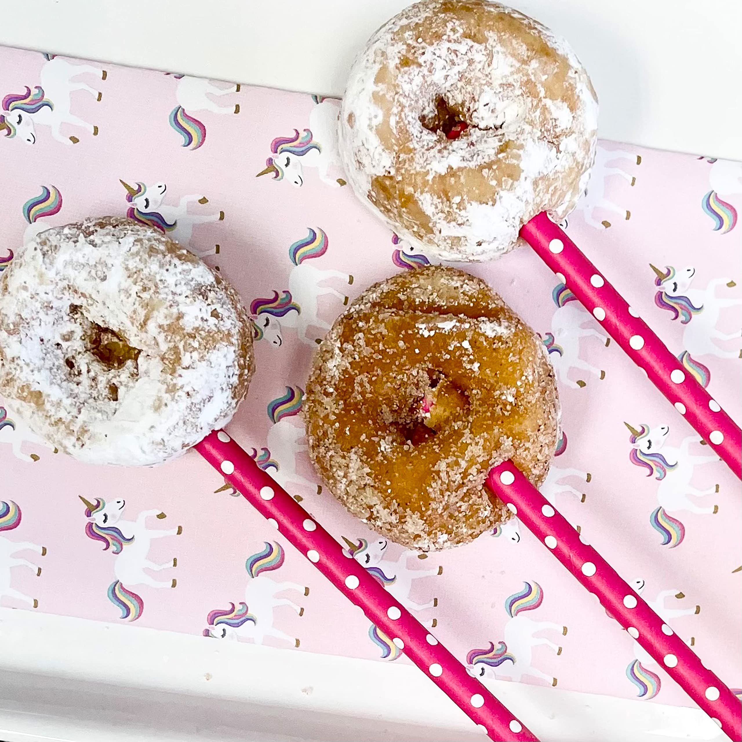 Paper Straws - Hot Pink White Polka Dot - Valentine'S Day Birthday Party Supply - 7.75 Inches - Pack Of 100 Outside The Box Pape