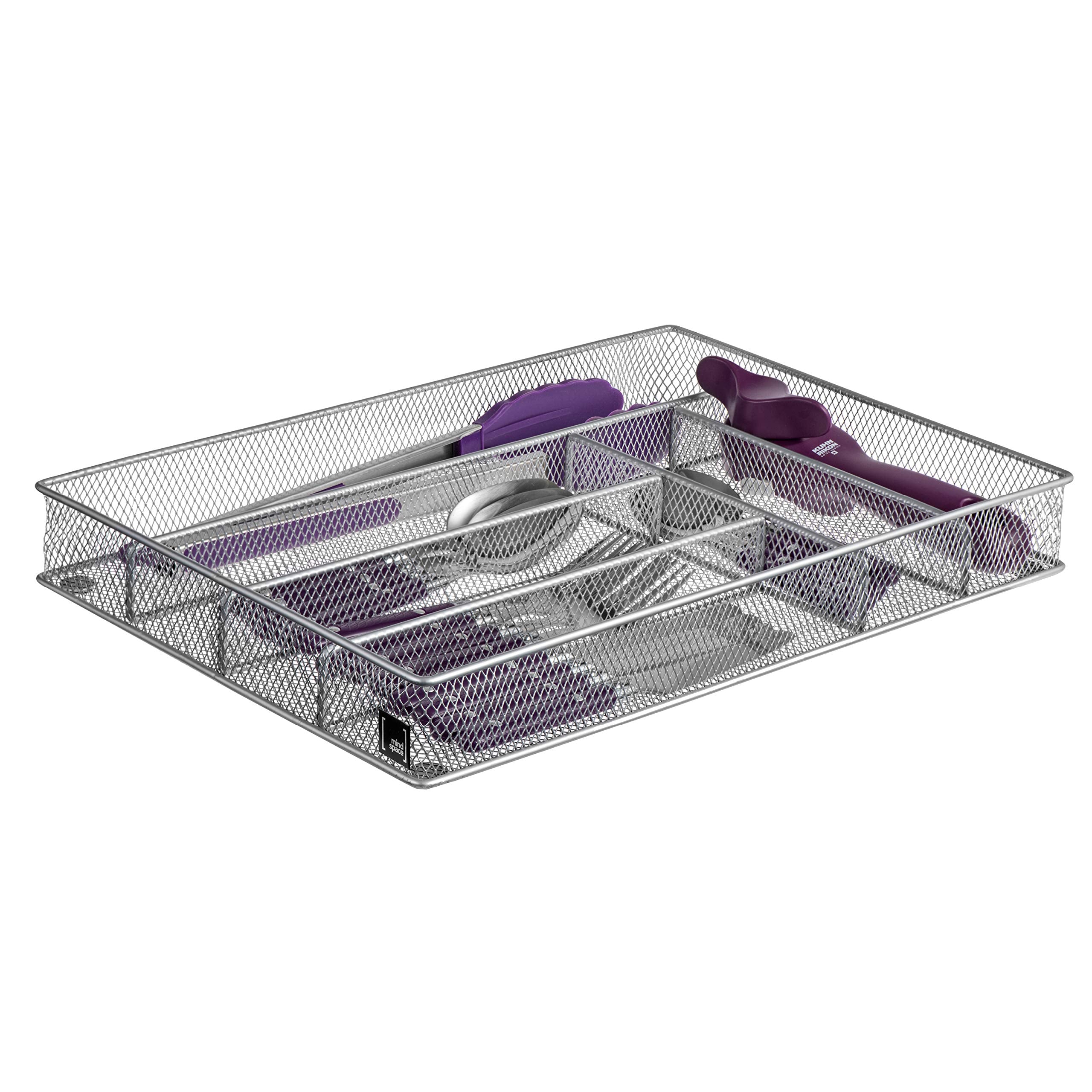 Mindspace Cutlery Organizer Silverware Tray with 6 Compartments | Kitchen Utensil Drawer Organizer | Silverware Tray for Drawer 