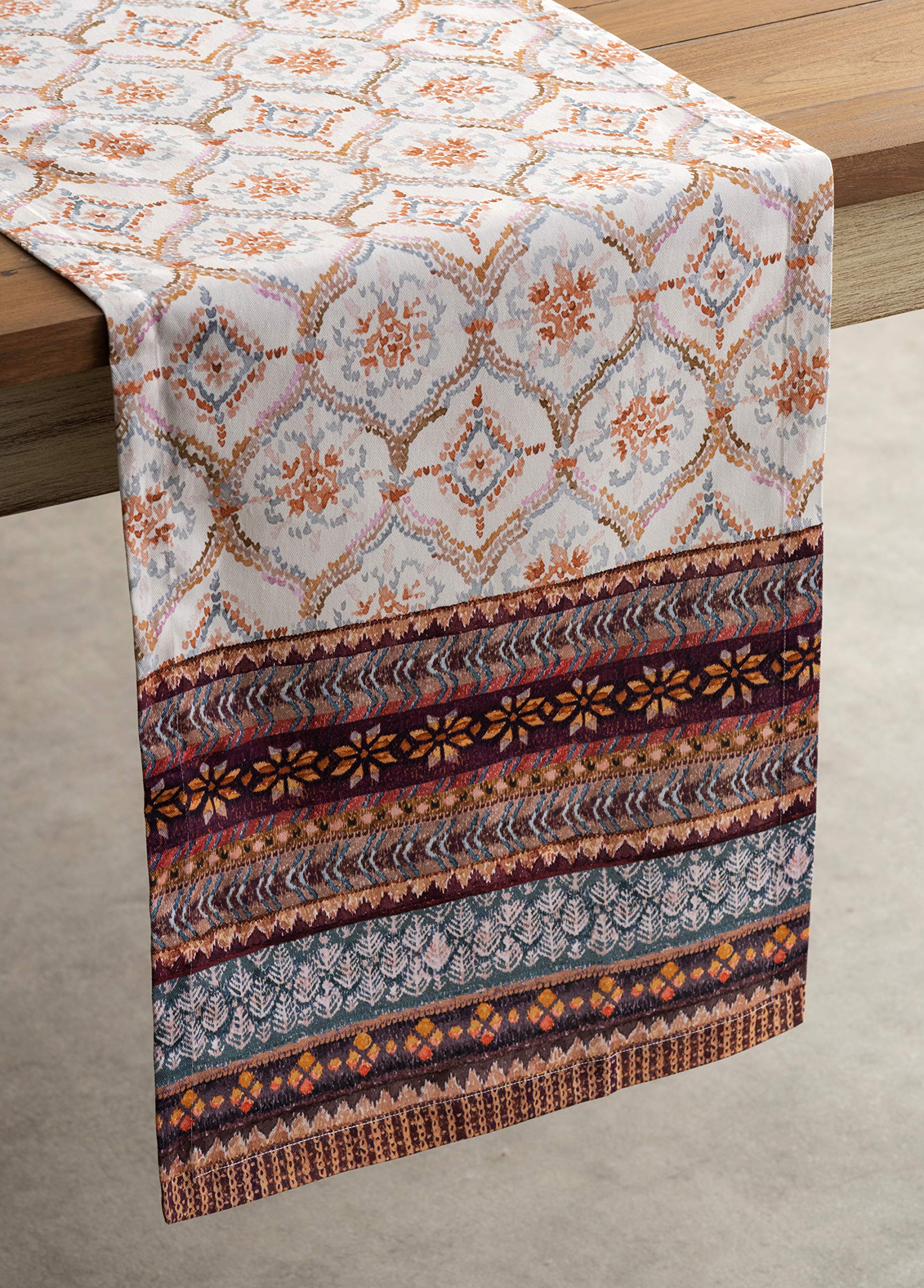 Maison D' Hermine Table Runner 100% Cotton 14.50Inch X 108Inch Decorative Table Runners, Dining, Kitchen, Parties & Camping, Fai