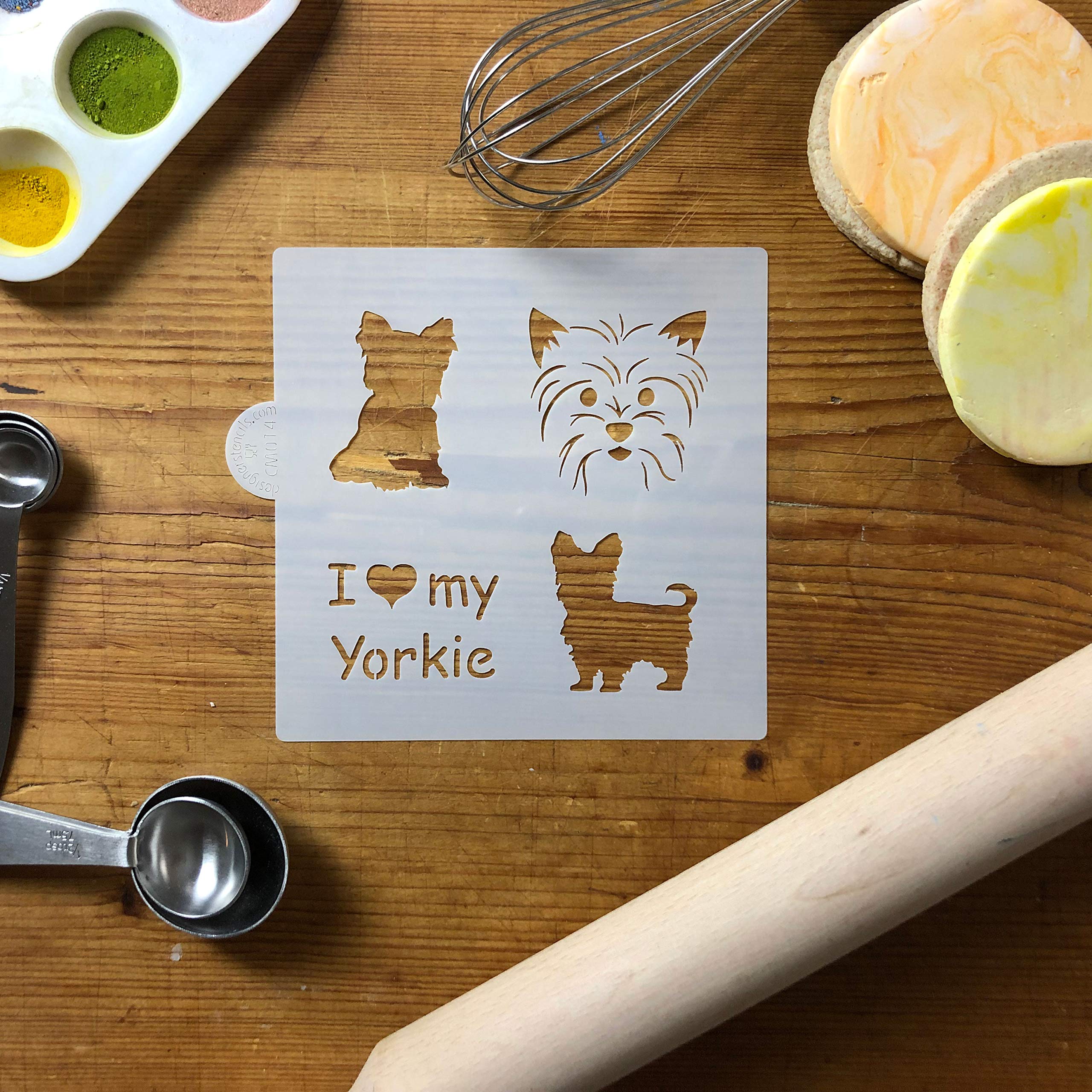 I Love My Yorkie Cookie And Craft Stencil By Designer Stencils