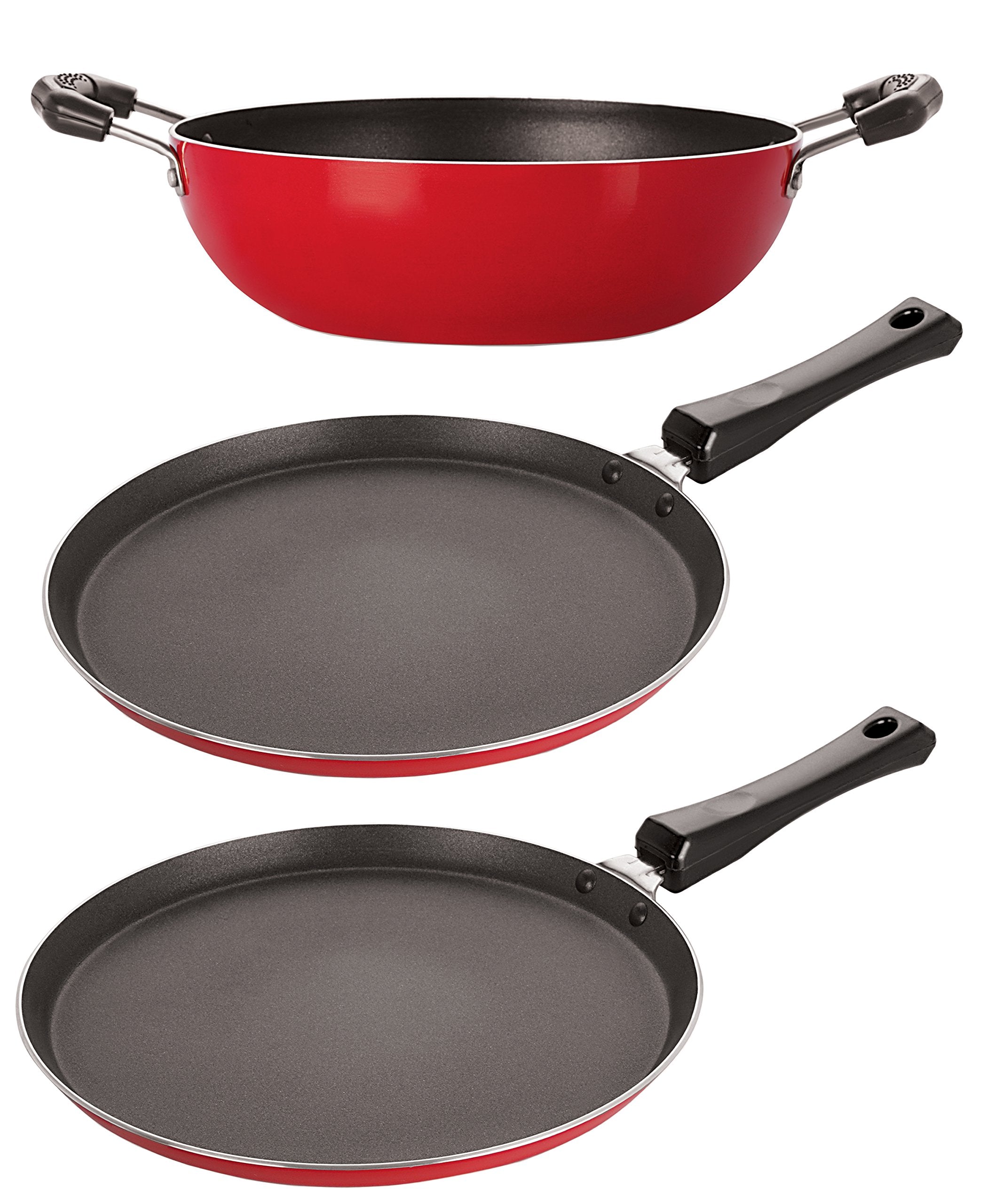 Nirlon NonStick Aluminium Gas Compatible Heat Resistance Kitchenware Set