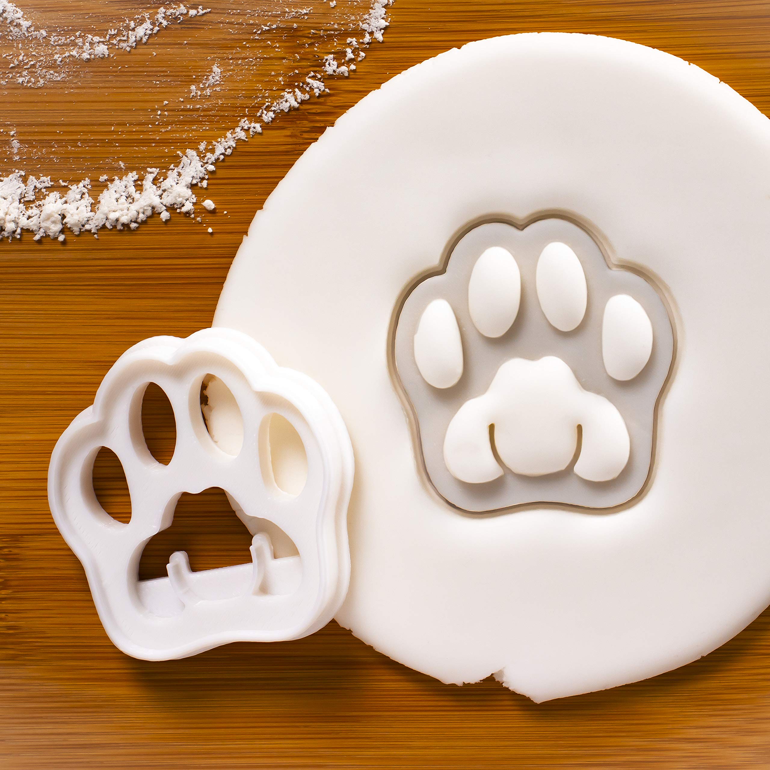 Set Of 2 Kitty Paw Cookie Cutters (Designs: Cute And Realistic), 2 Pieces - Bakerlogy