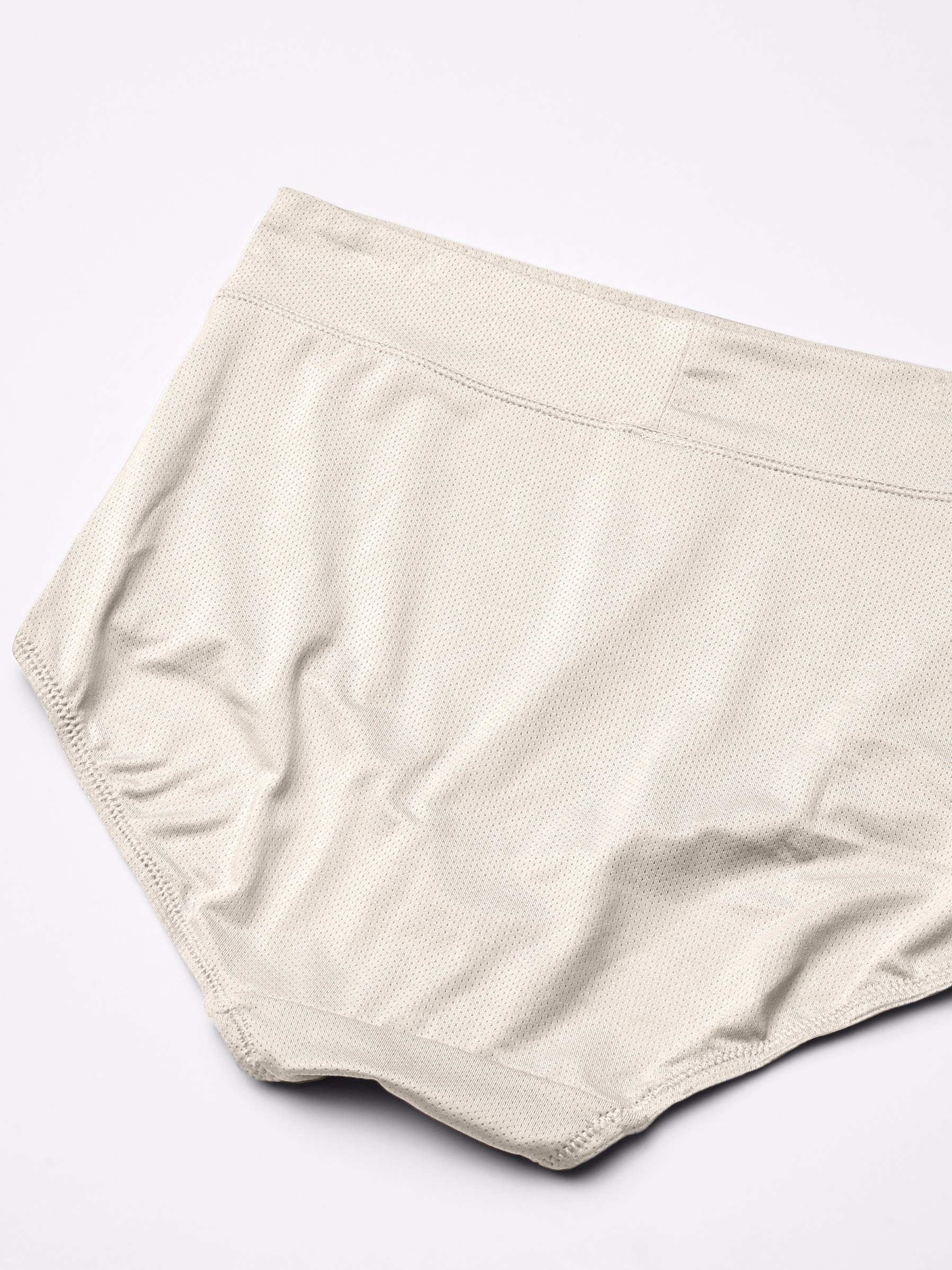 Warner's Blissful Benefits Microfiber Briefs, Medium, Toasted Almond/Butterscotch/Black, Moisture-wicking, Model RS4963W