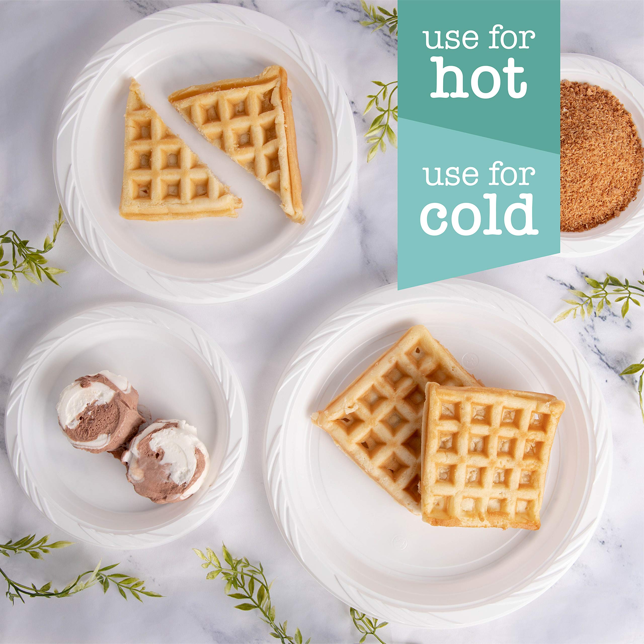 Plasticpro 800 Count Disposable 6 Inch White Plastic Dessert Plates