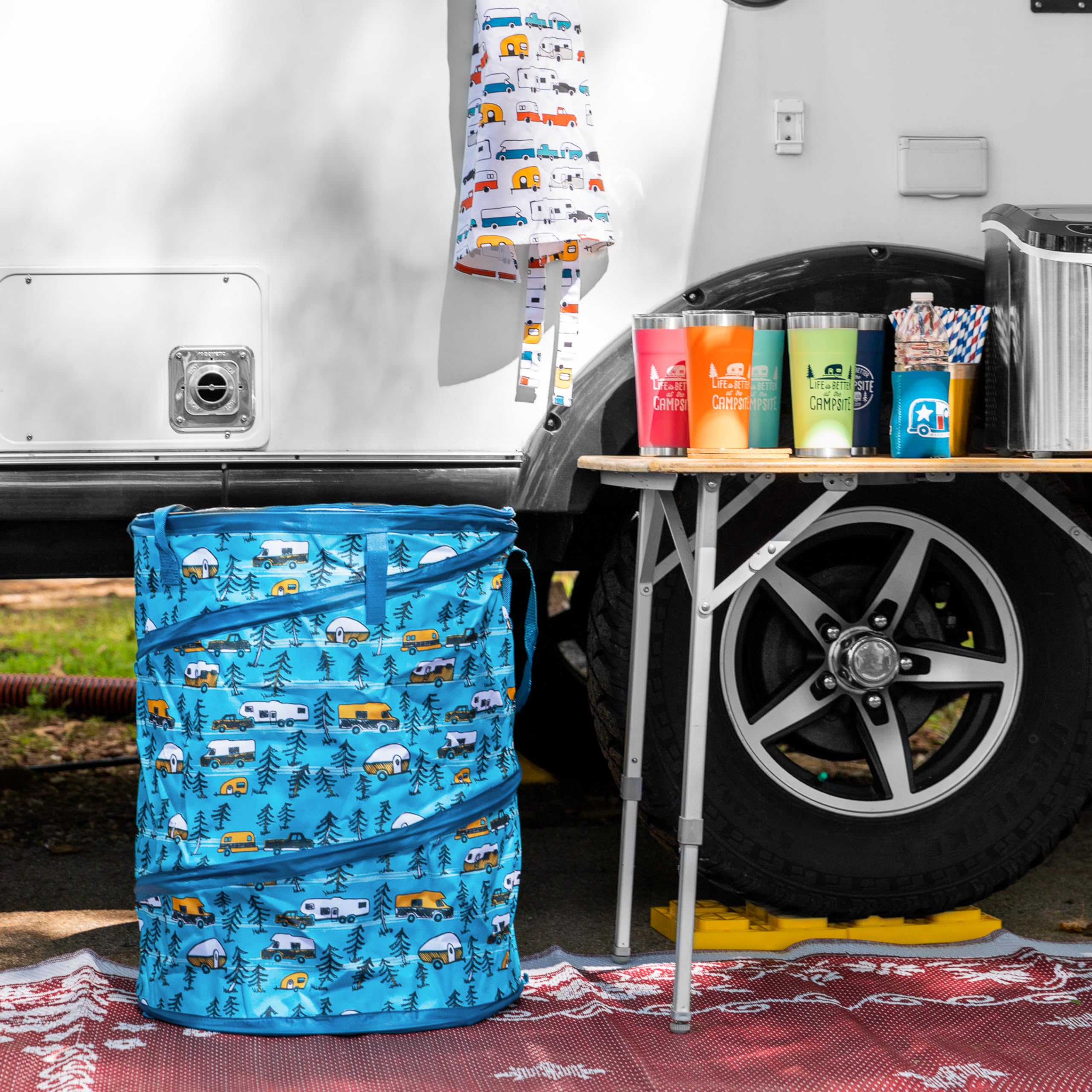 Camco Life Is Better At The Campsite Tumbler | Heavy Duty Double Wall Vacuum Insulation | Crafted Of 18/8 Stainless Steel | Uniq