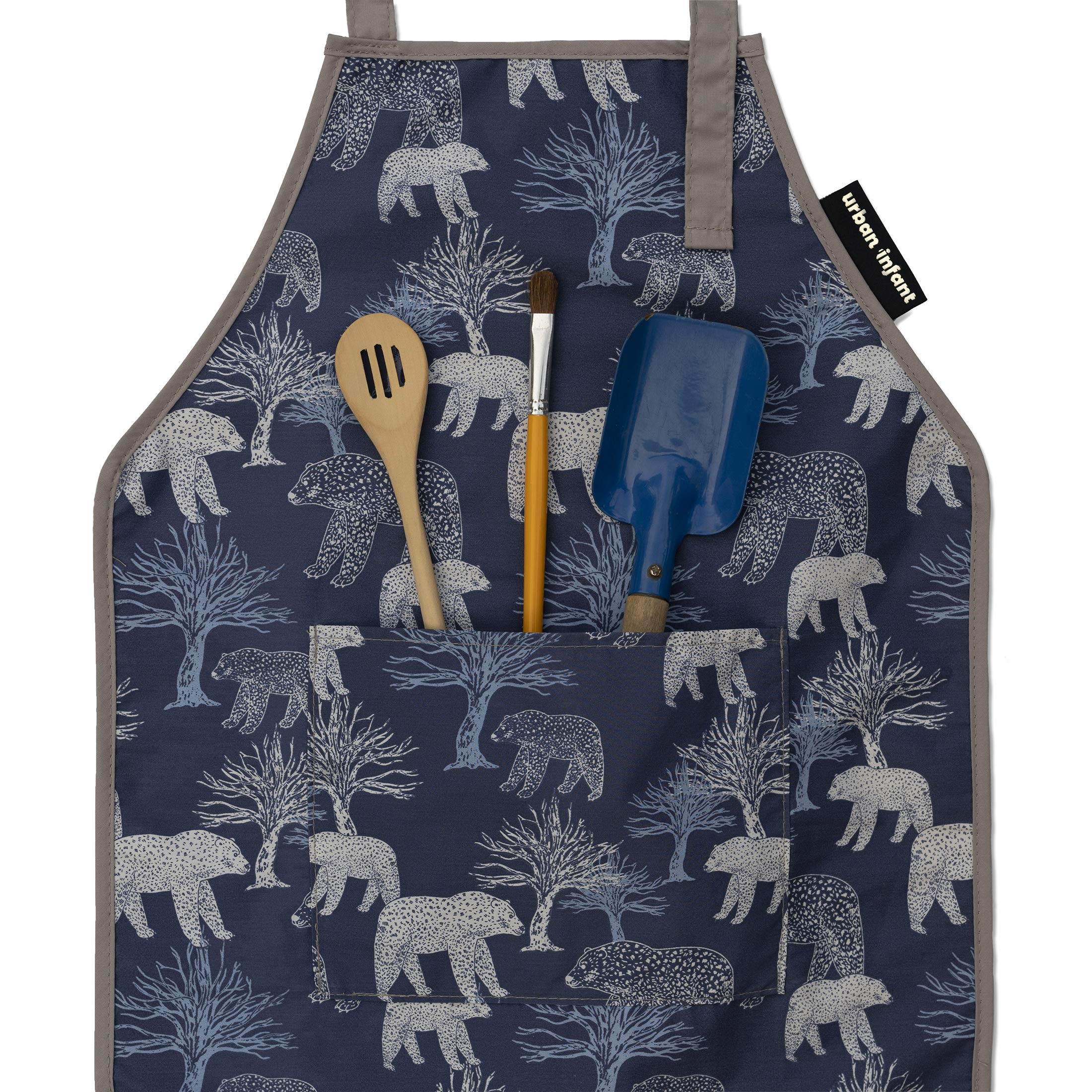 Urban Infant Little Helper Kids Apron - Children'S Cooking Art Gardening - Great Gift For Toddler Boys And Girls - Bears, Medium