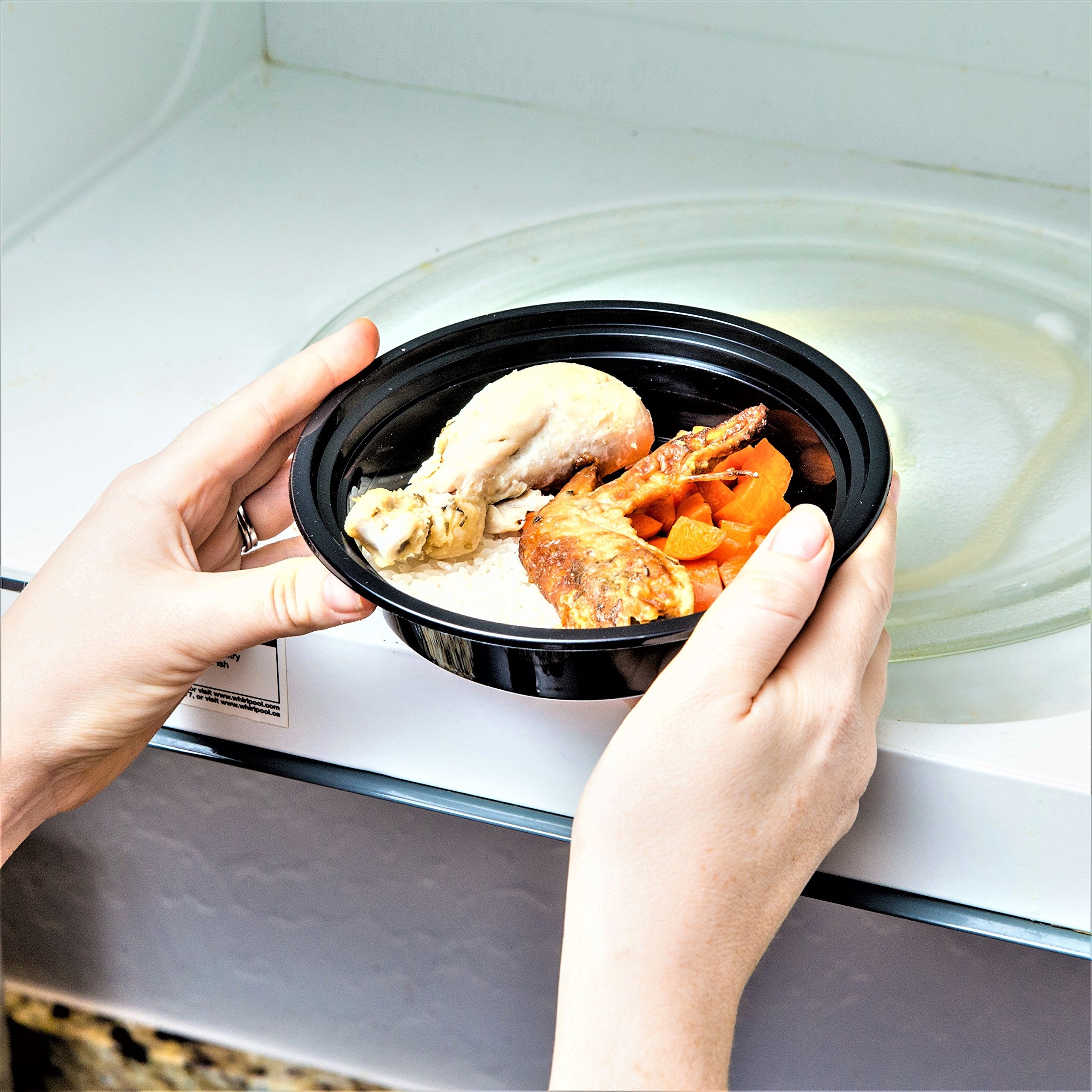 Green Direct Meal Prep Containers 16 Oz. Round Microwavable Food Container With Lid /Portion Control Pack Of 10