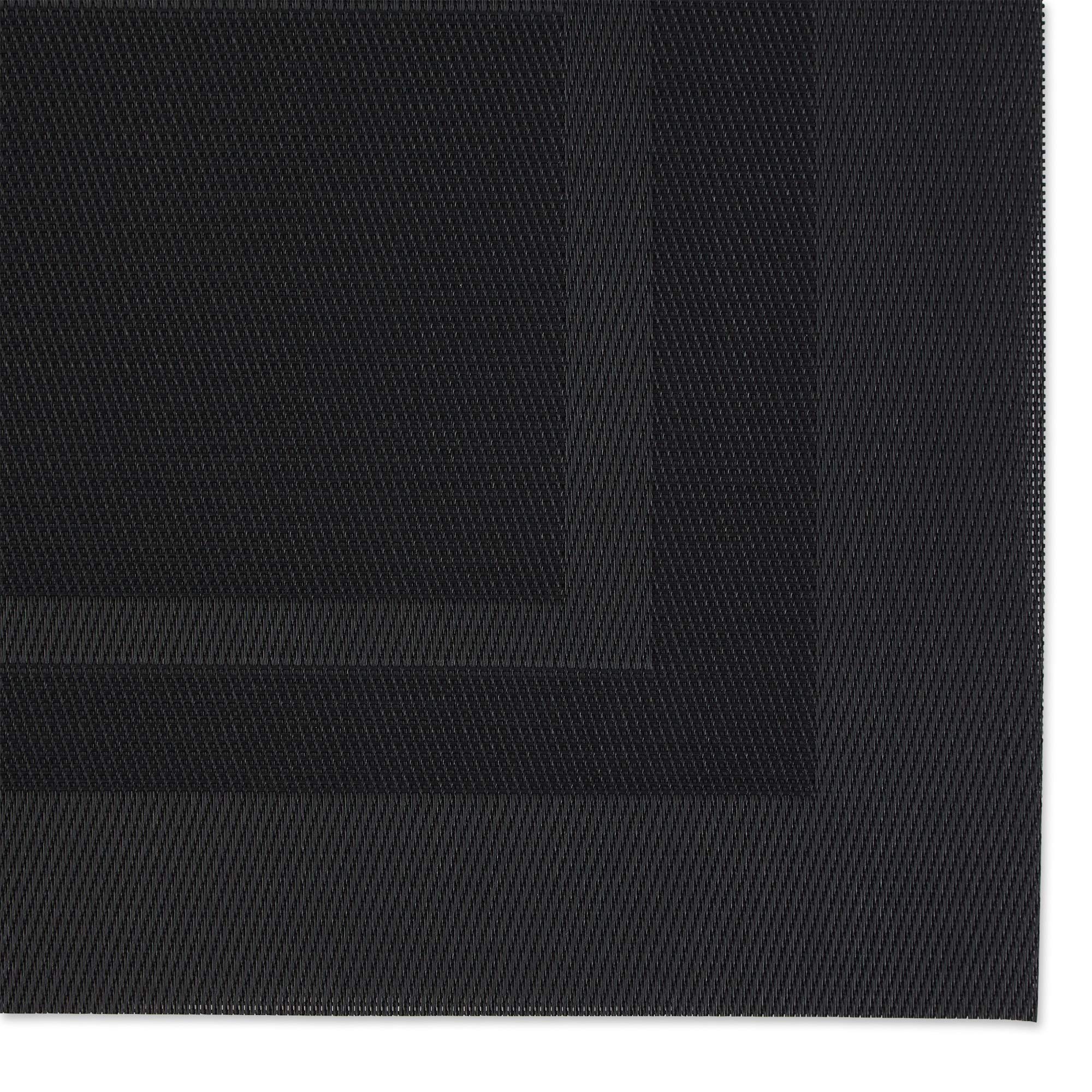 DII Black Pvc Doubleframe Placemat (Set of 6)