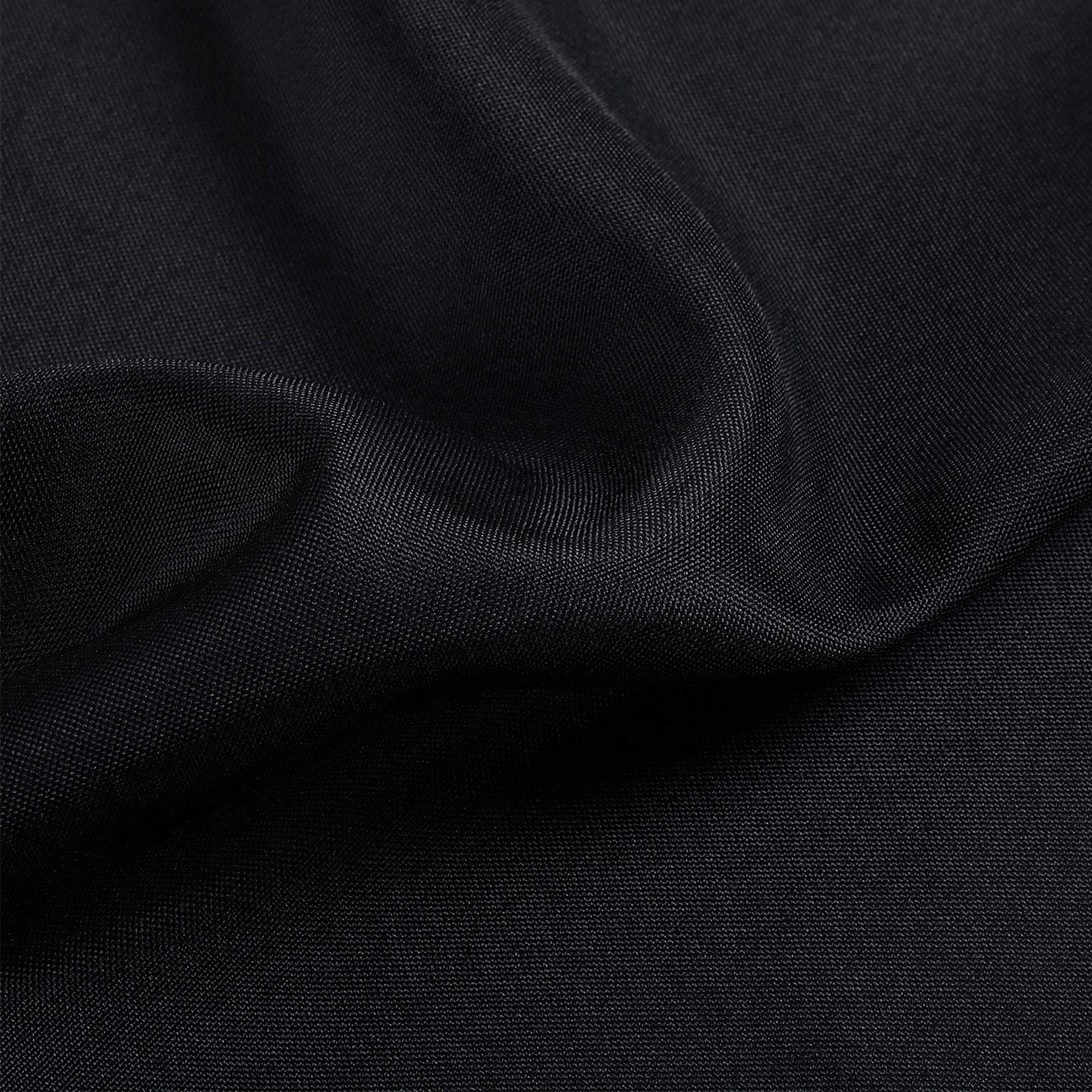 Ascoza 12Pack 90 Inch Black Round Tablecloth In Polyester Fabric For Wedding/Banquet/Restaurant/Parties