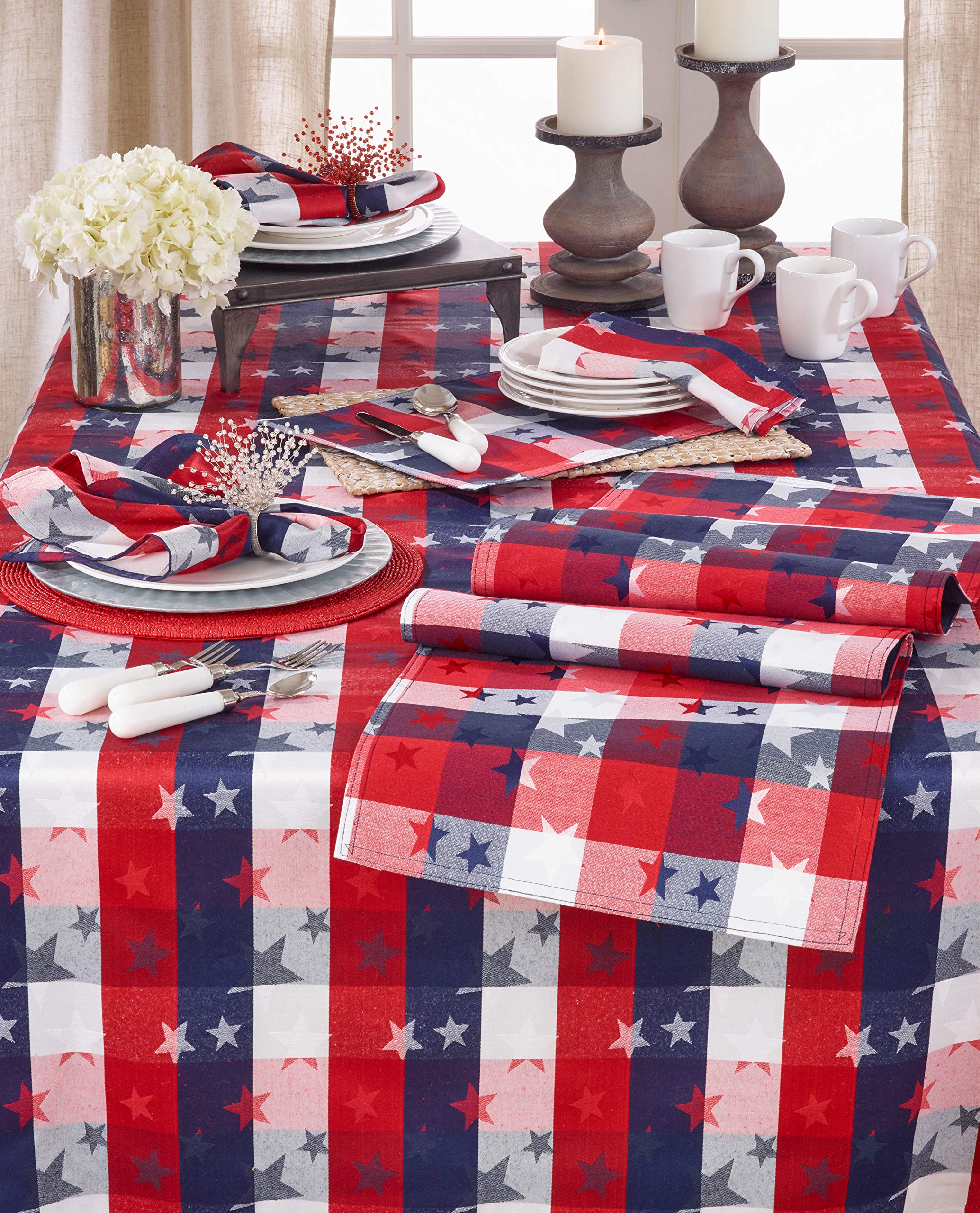 Multicolored Checkered Square Fabric Napkin, 20''