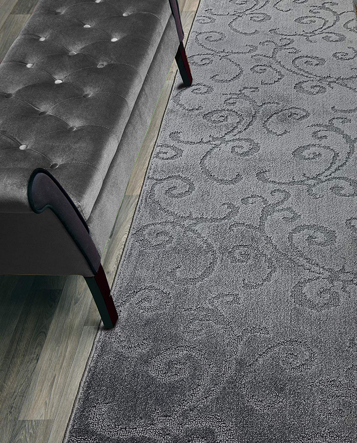 Non Slip Washable Carpet Runner Rug with Rubber Backing, Custom Floor Mat for Kitchen Hallway Stairs Bedroom Bathroom Entry, Scr