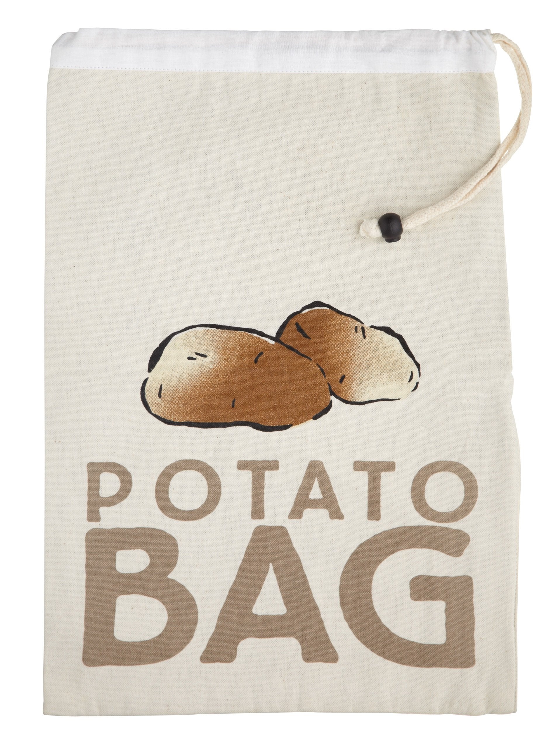 KitchenCraft Potato Bag, Canvas, Beige, 26 x 38 cm