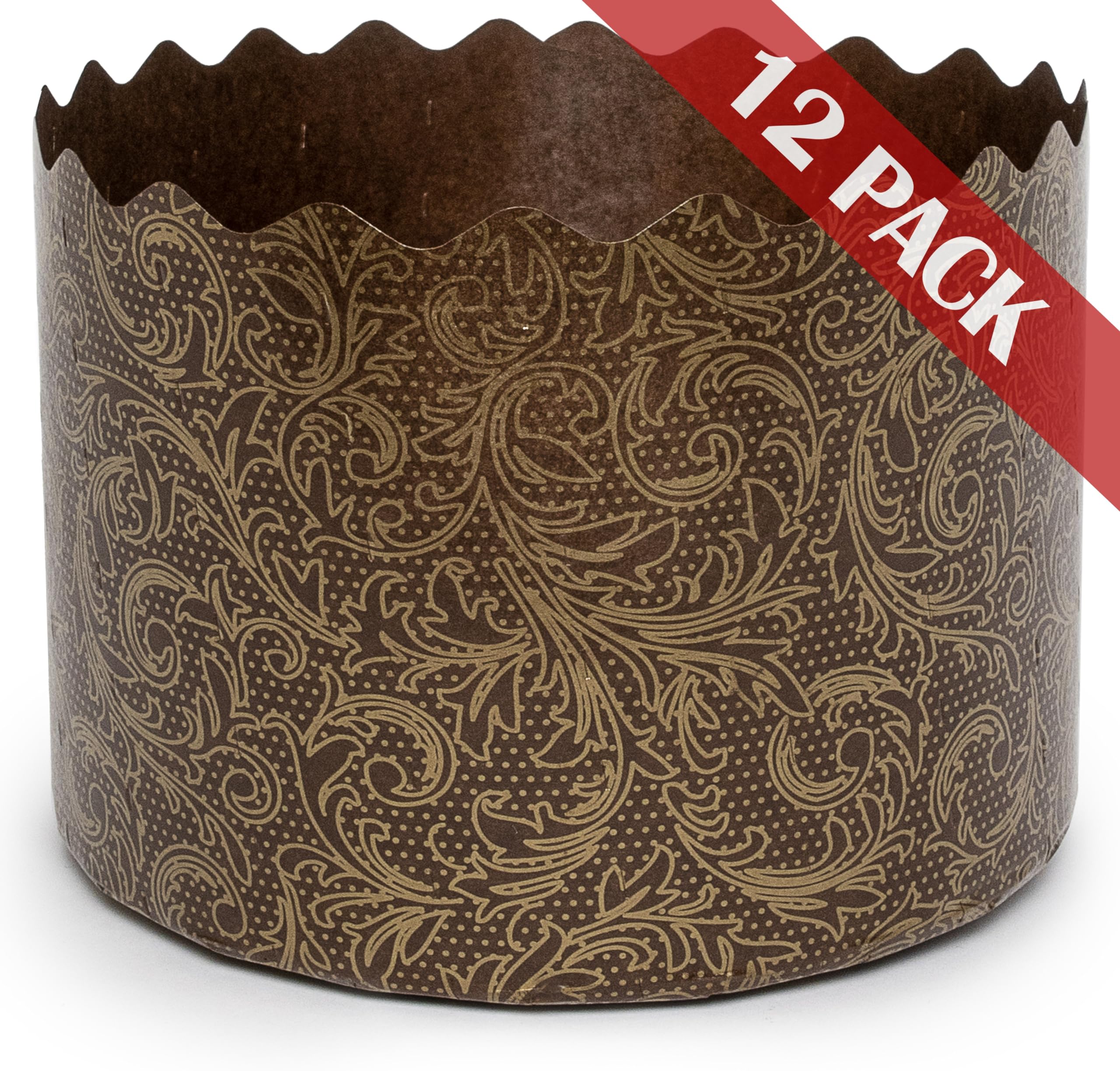 Paska Mold Easter Bread Forms |12 Pack 1 Kg | Easter Bread Paper Mold Kulich - Panettone Paper Mold Large Pascha Mold - Panetton