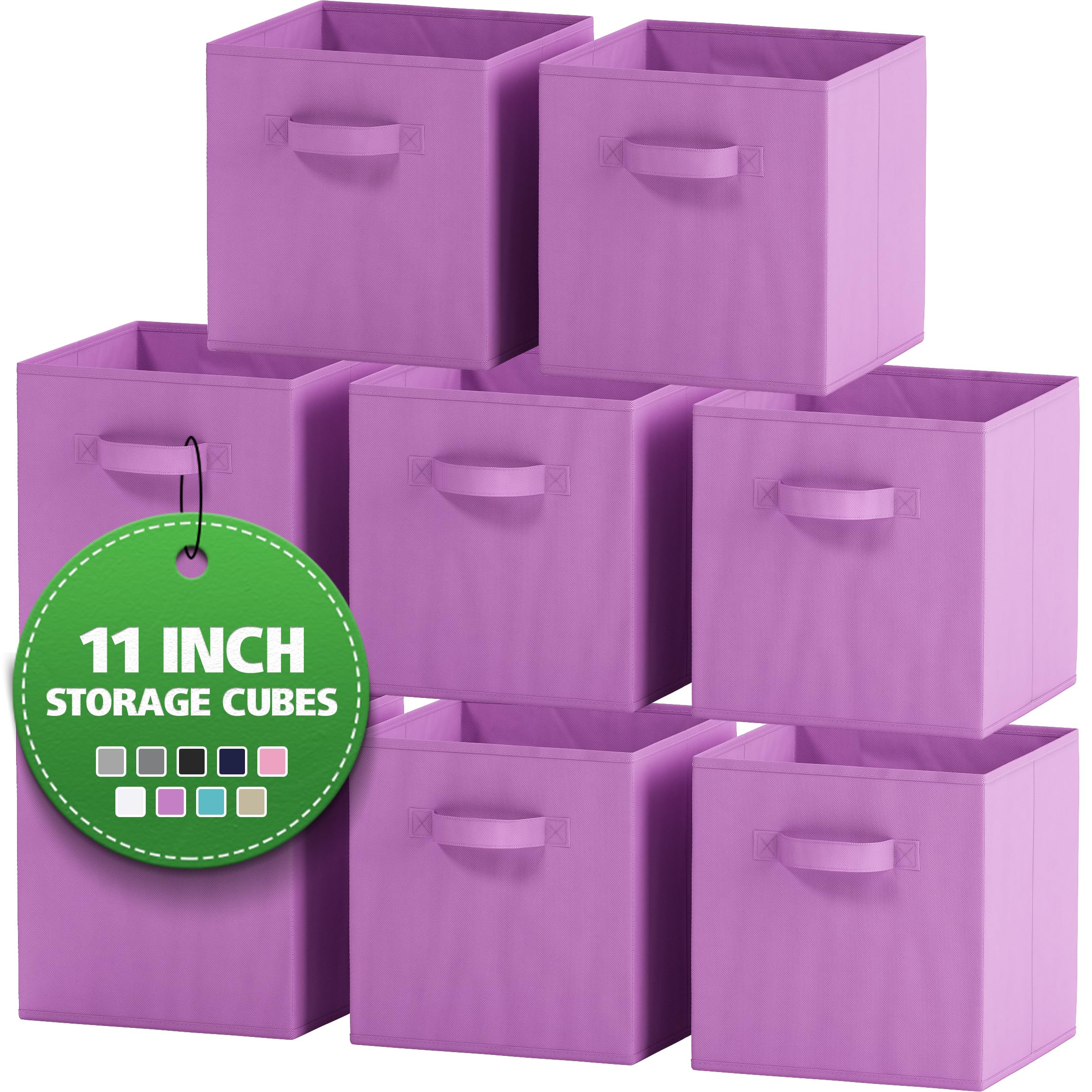Royexe Cube Storage Baskets For Organizing - 11 Inch - Set Of 8 Heavy-Duty Storage Cubes For Storage And Organization, Makes The