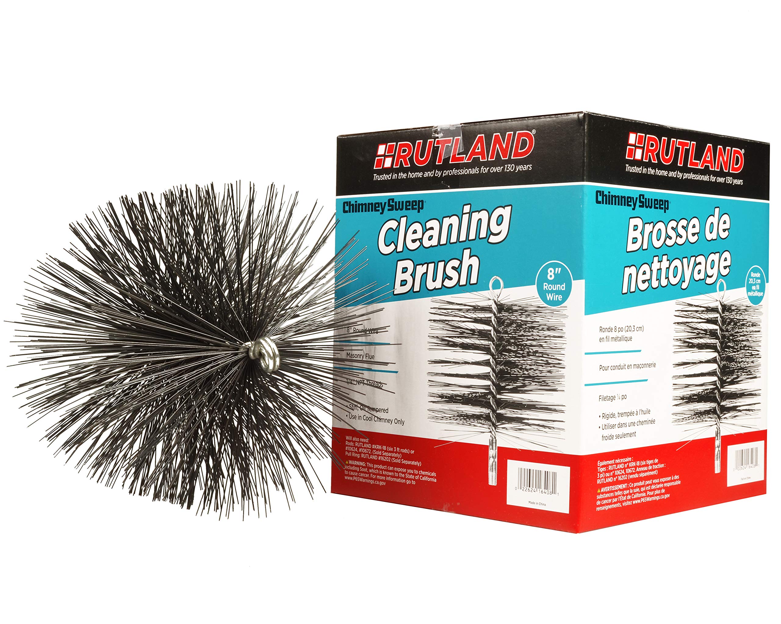 Rutland Products 16407 7'' Round Chimney Cleaning Brush (Packaging May Vary)