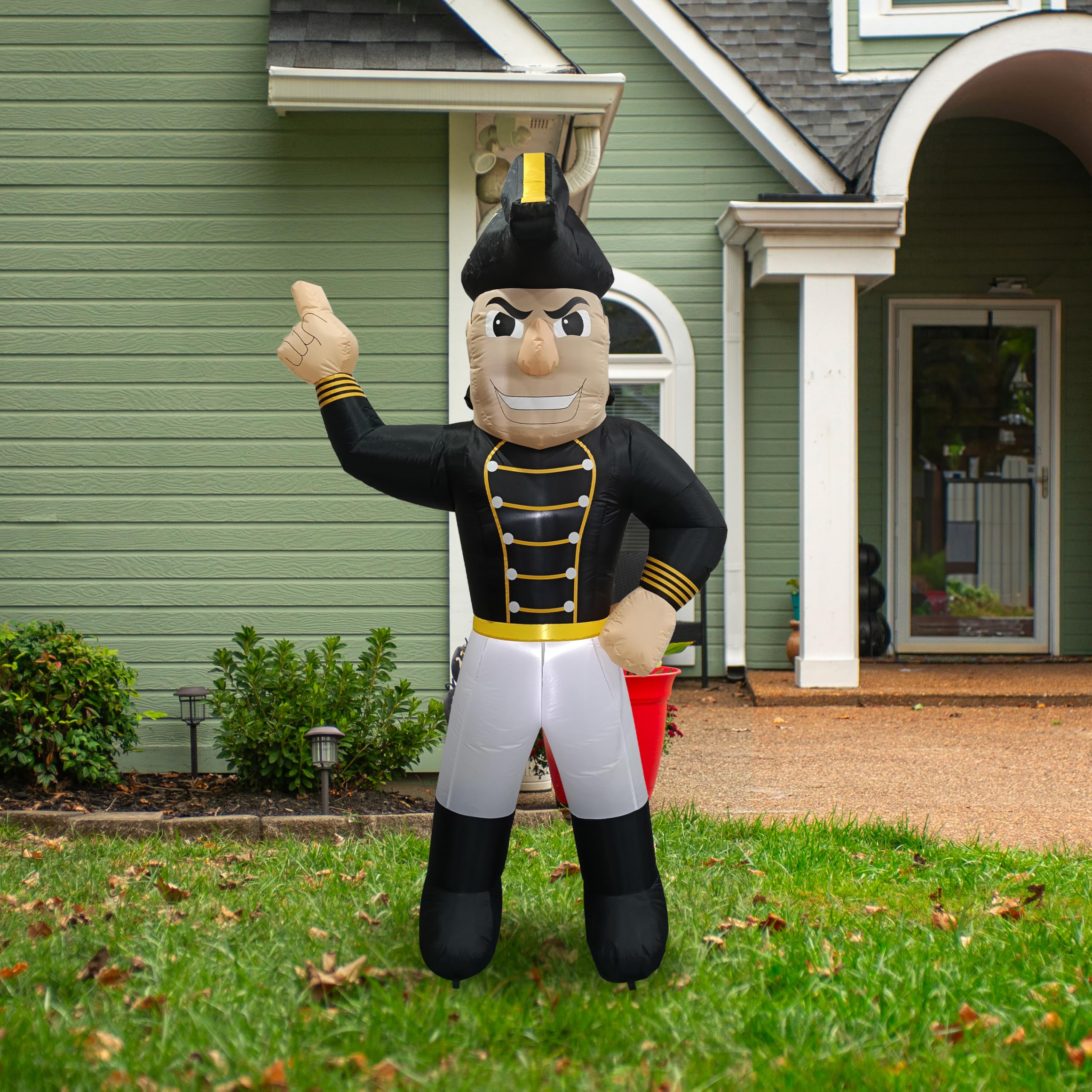 Logo Brands NCAA Vanderbilt Commodores 7 FT Inflatable Mascot -Powerful 12V Blower & Fast Setup - LED Yard Decoration for Game D