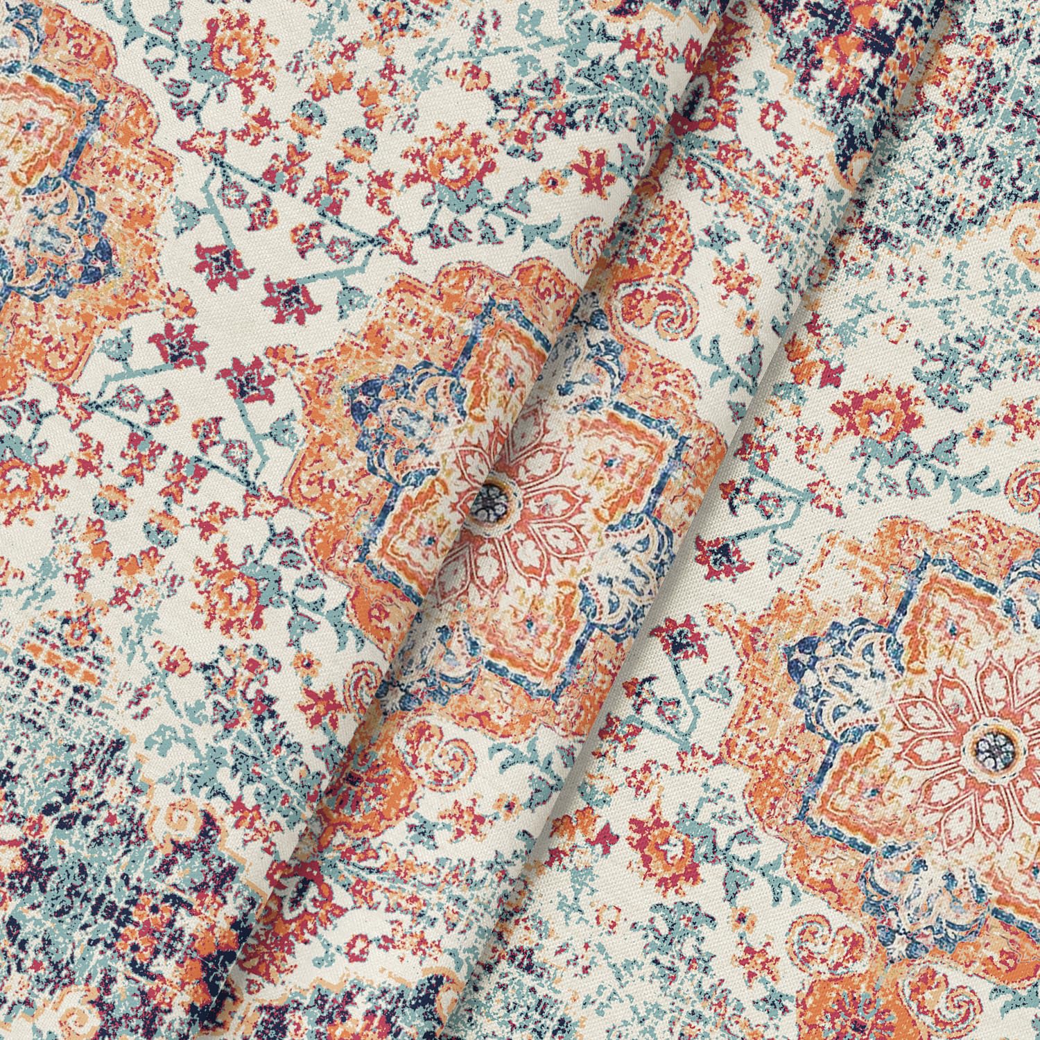 Horaldaily Boho Bohemia Style Tablecloth 52  70 Inch Rectangular, Vintage Country Rustic Farmhouse Magical Orange Washable Table