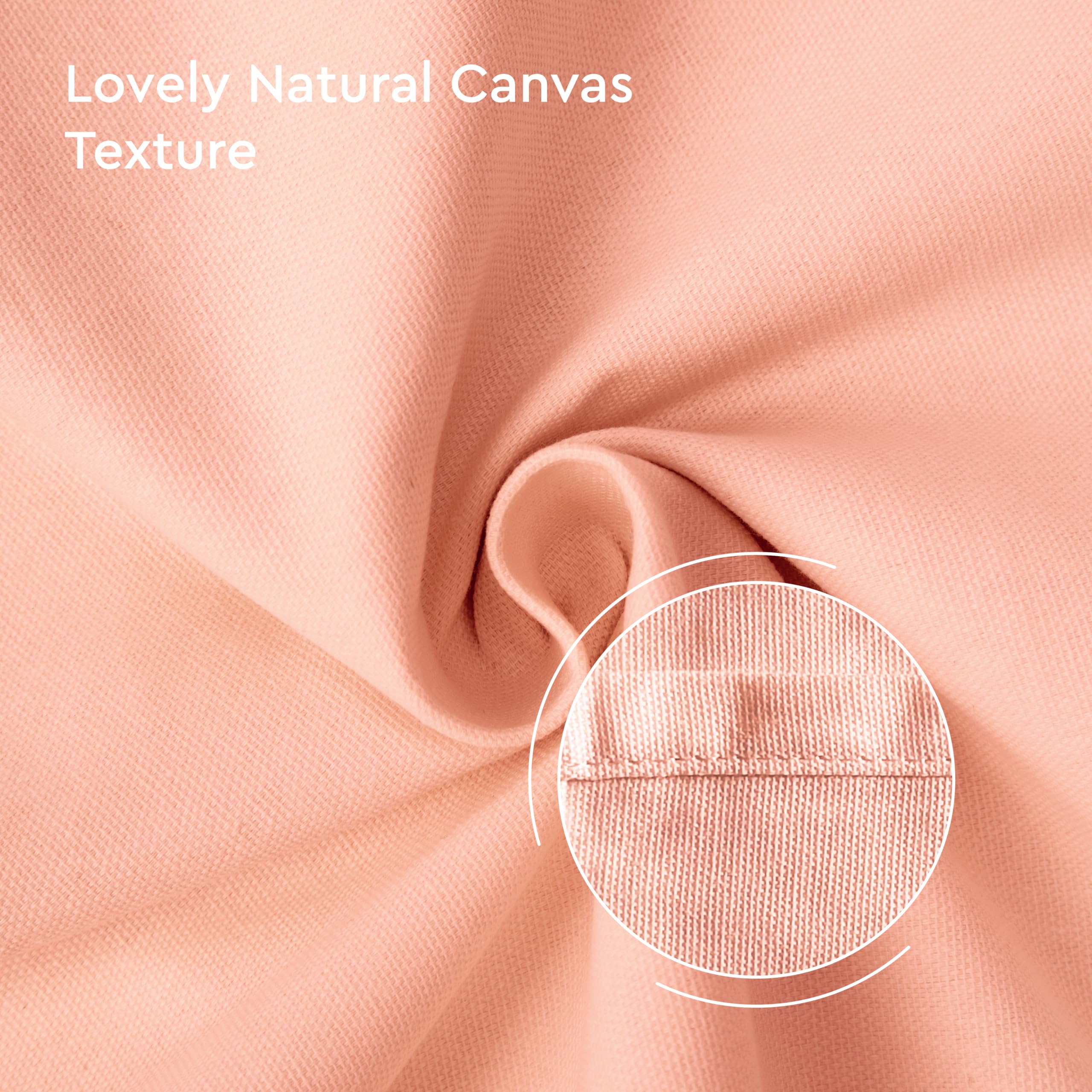 Encasa Xo Table Runner 13X104 In Long | Cotton Canvas Fabric | Powder Pink Solid Color | Machine Washable & Durable