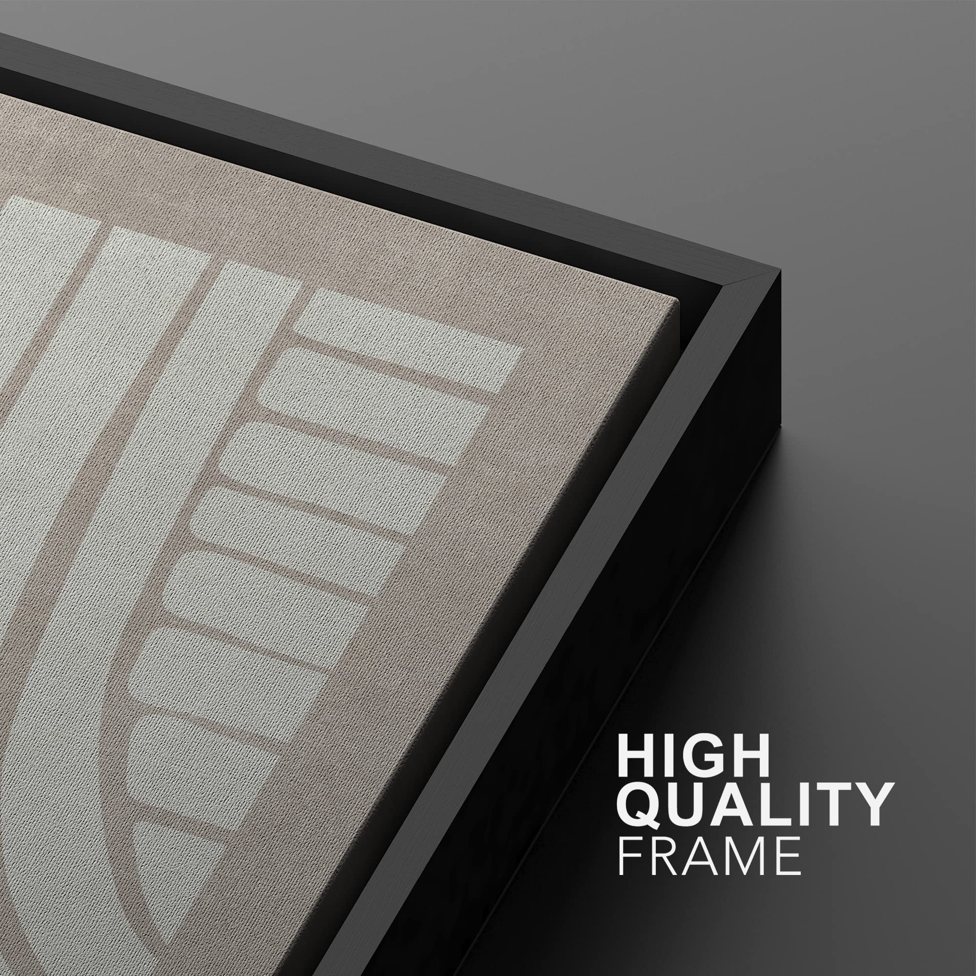 SIGNWIN Framed Canvas Print Wall Art Set Grunge Tribal Pattern Landscape Abstract Shapes Cozy Neutral Minimal Decorative Nordic Zen Bohemian for Living Room  Bedroom  Office - 16''x24''x2 Black