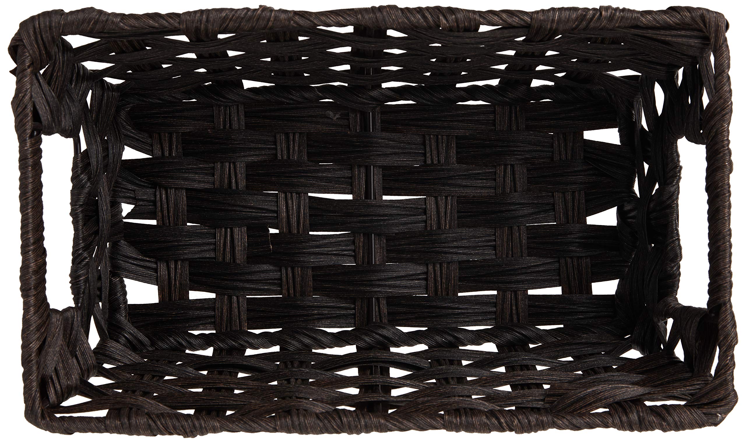 Whitmor Split Rattique Small Shelf Tote-Driftwood