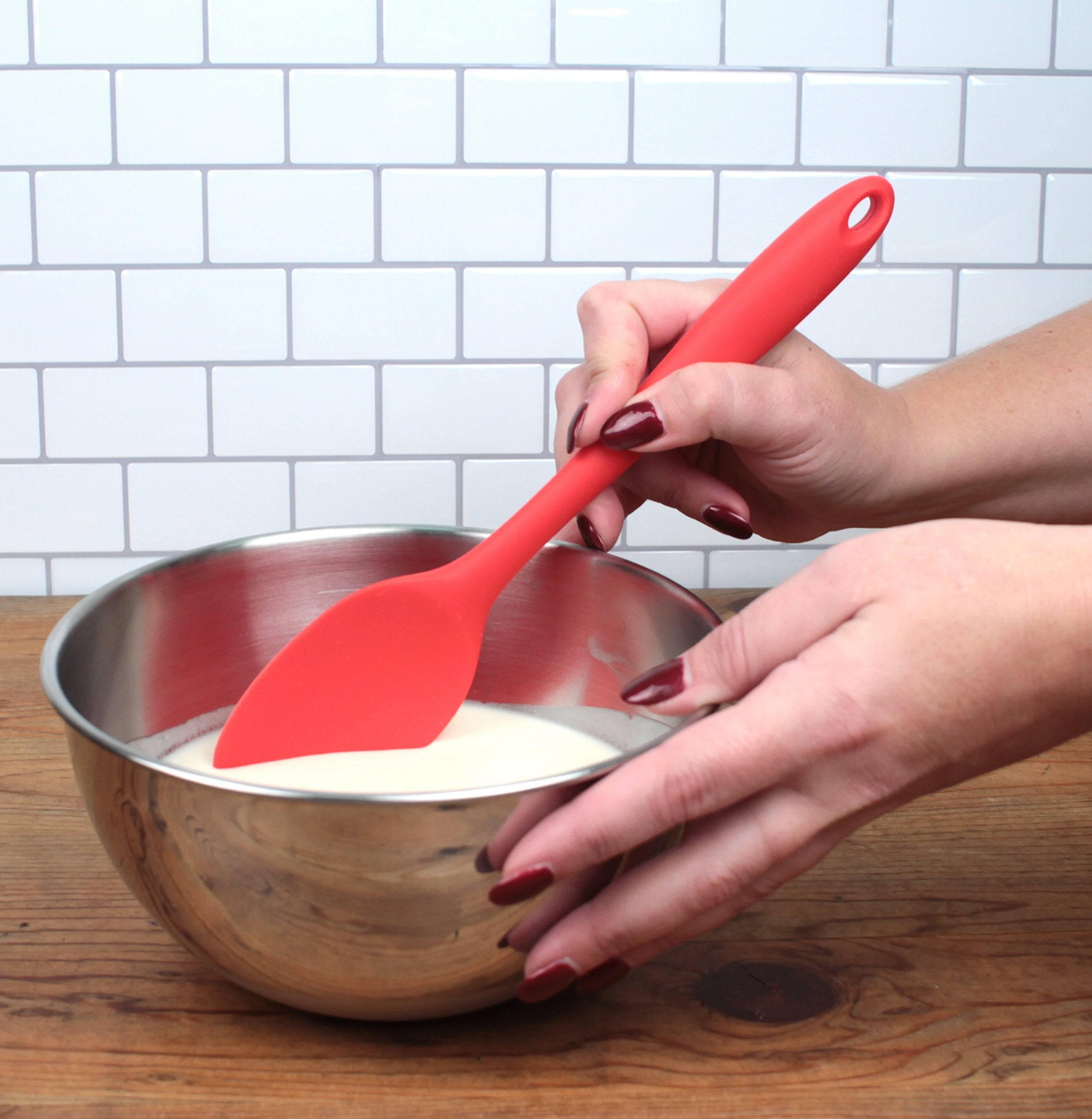 Rsvp Ela'S Favorite Silicone Spoon, Red