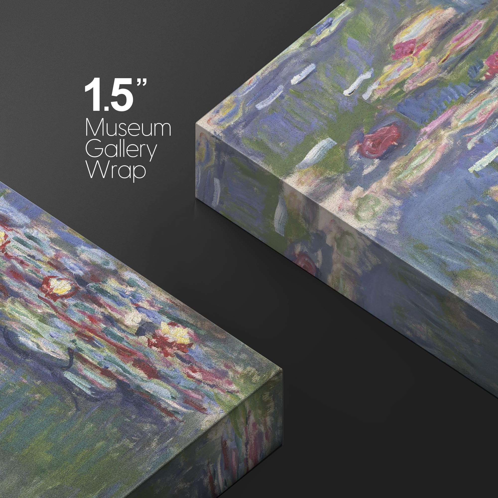 Wall26 Canvas Wall Art - Famous Painting Of Water Liliesby Claude Monet - Giclee Print Gallery Wrap Modern Home Art Ready To Han