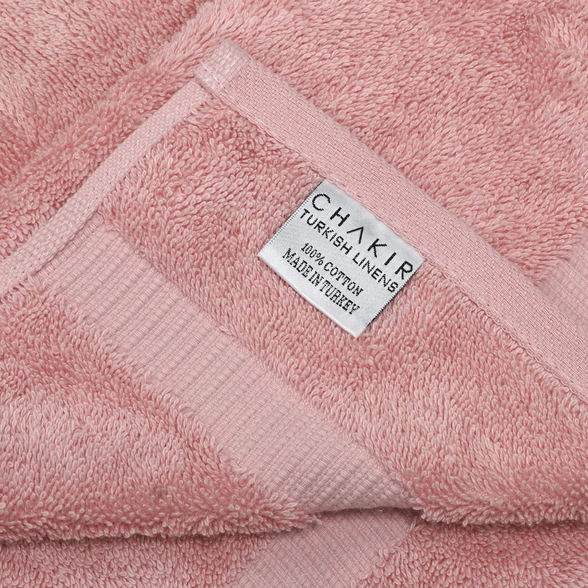 Chakir Turkish Linens 100% Cotton Premium Turkish Towels For Bathroom | 30'' X 60'' Large Bath Towels (4 Piece, Pink)