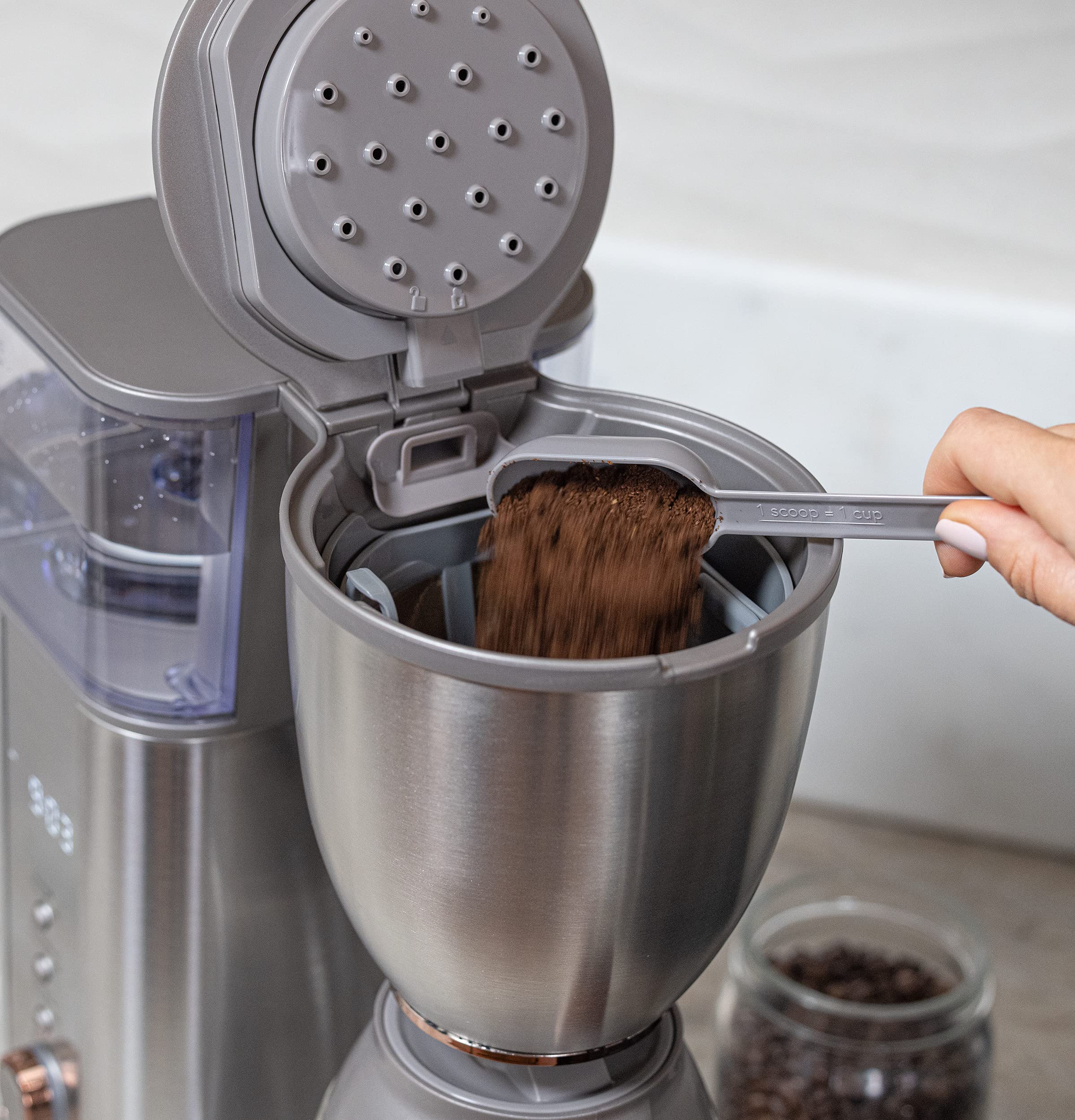 Caf   Specialty Drip Coffee Maker | 10-Cup Glass Carafe | Wifi Enabled Voice-To-Brew Technology | Smart Home Kitchen Essentials