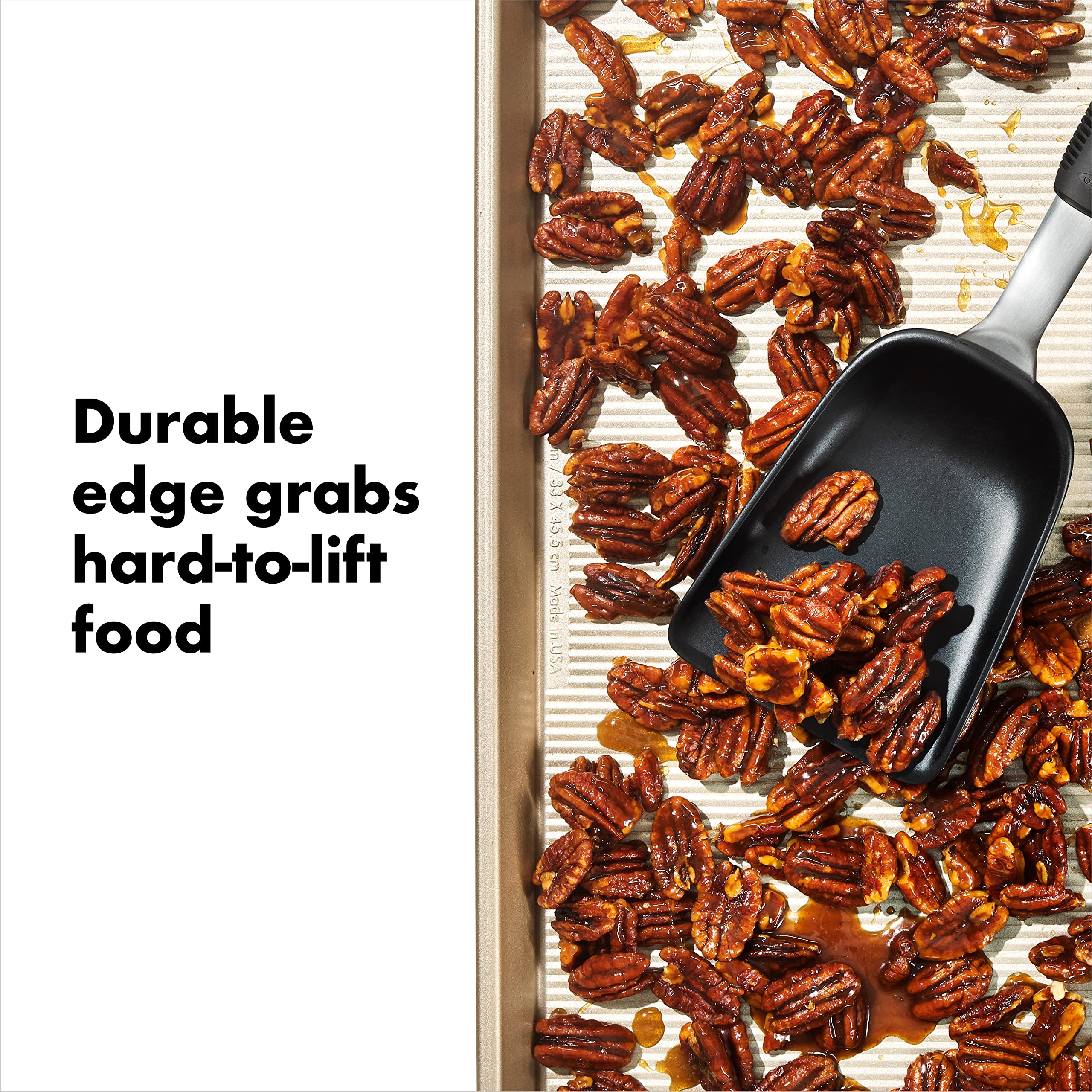 Oxo Good Grips Sheet Pan Roasting Scoop For Vegetables And More, Black