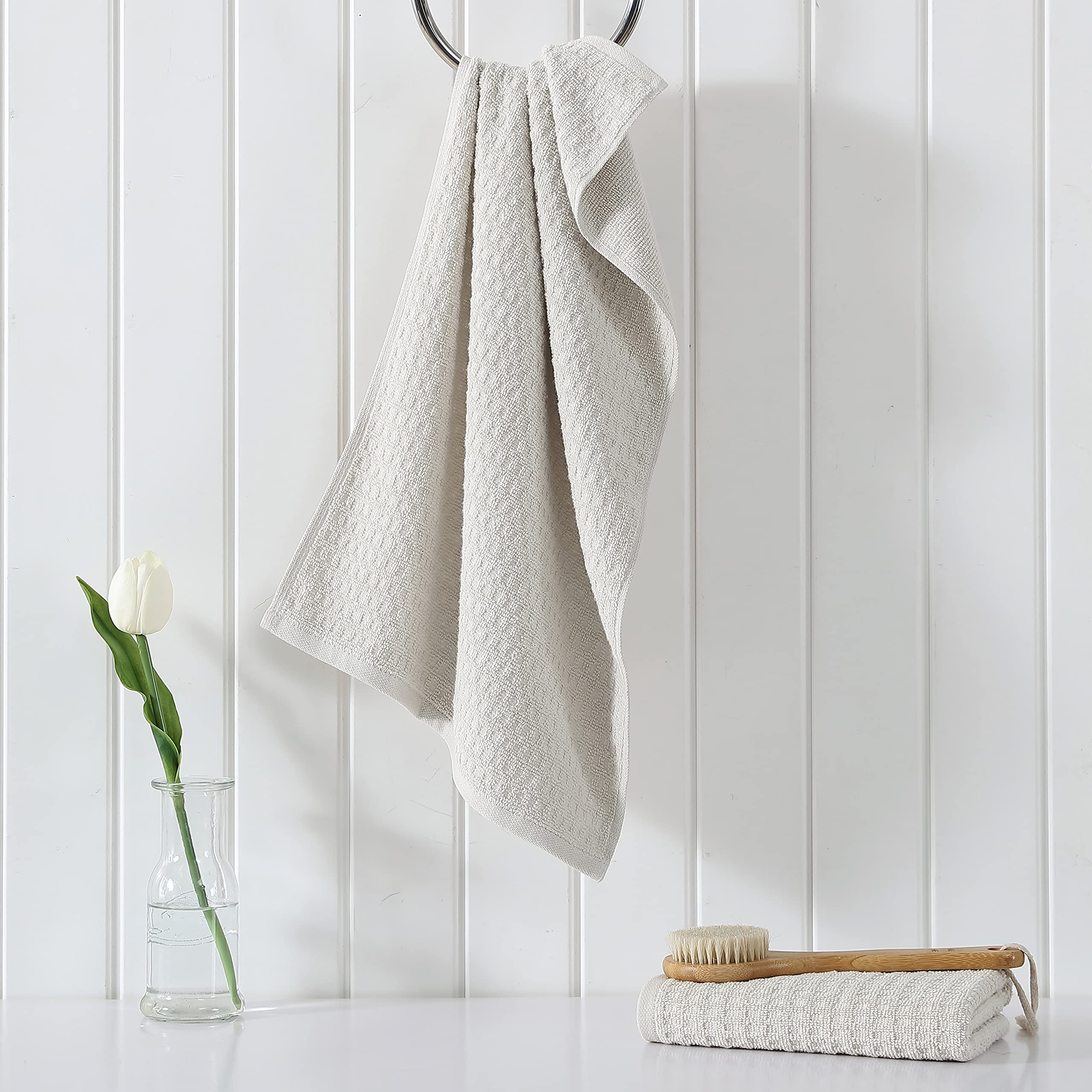 Tommy Bahama- Hand Towel Set, Highly Absorbent Cotton Bathroom Decor, Low Linting & Fade Resistant (Northern Pacific Light Brown
