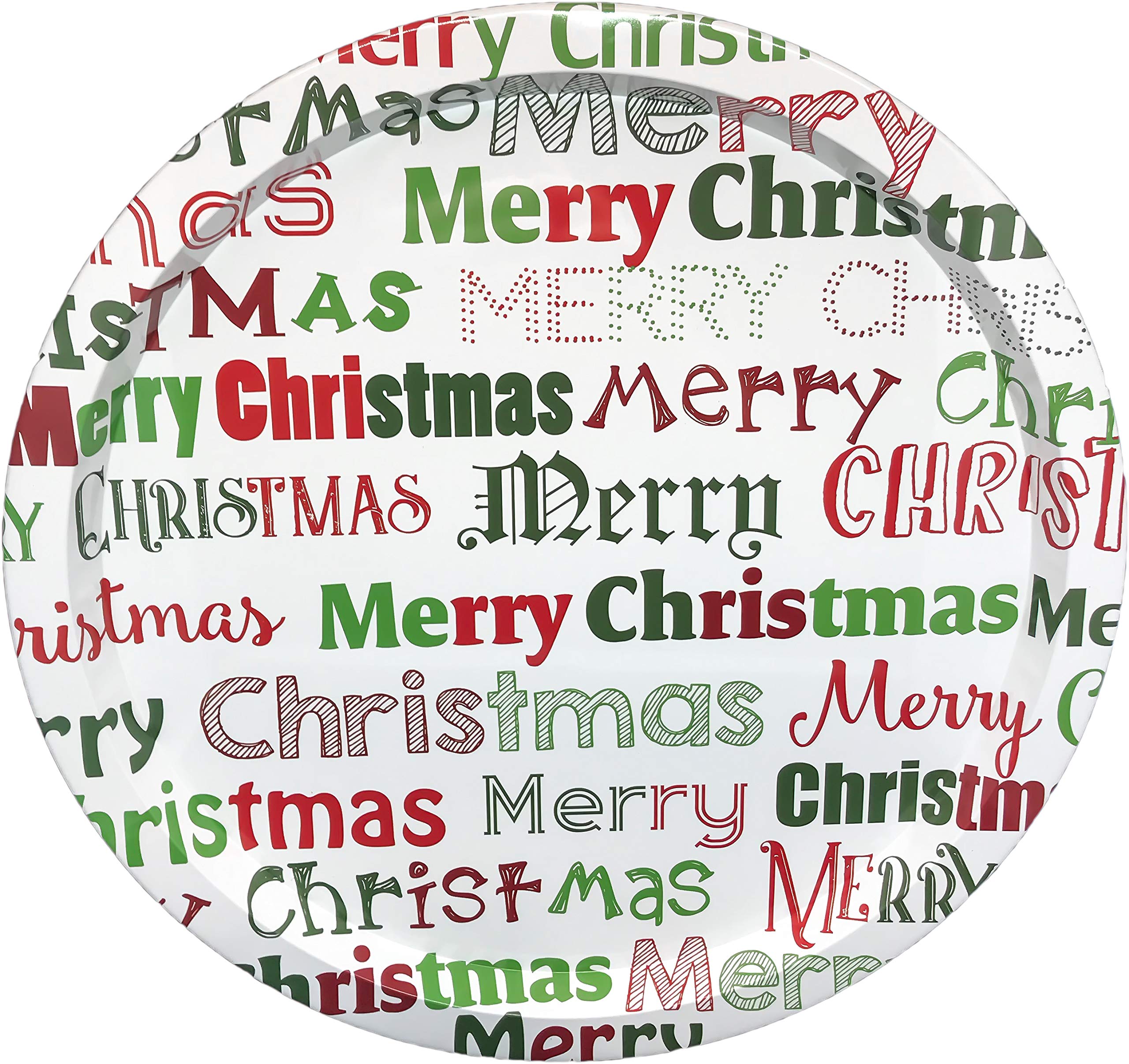 Alef Christmas/Holiday 13.5 Decorative Tin Plates (Set Of 3)