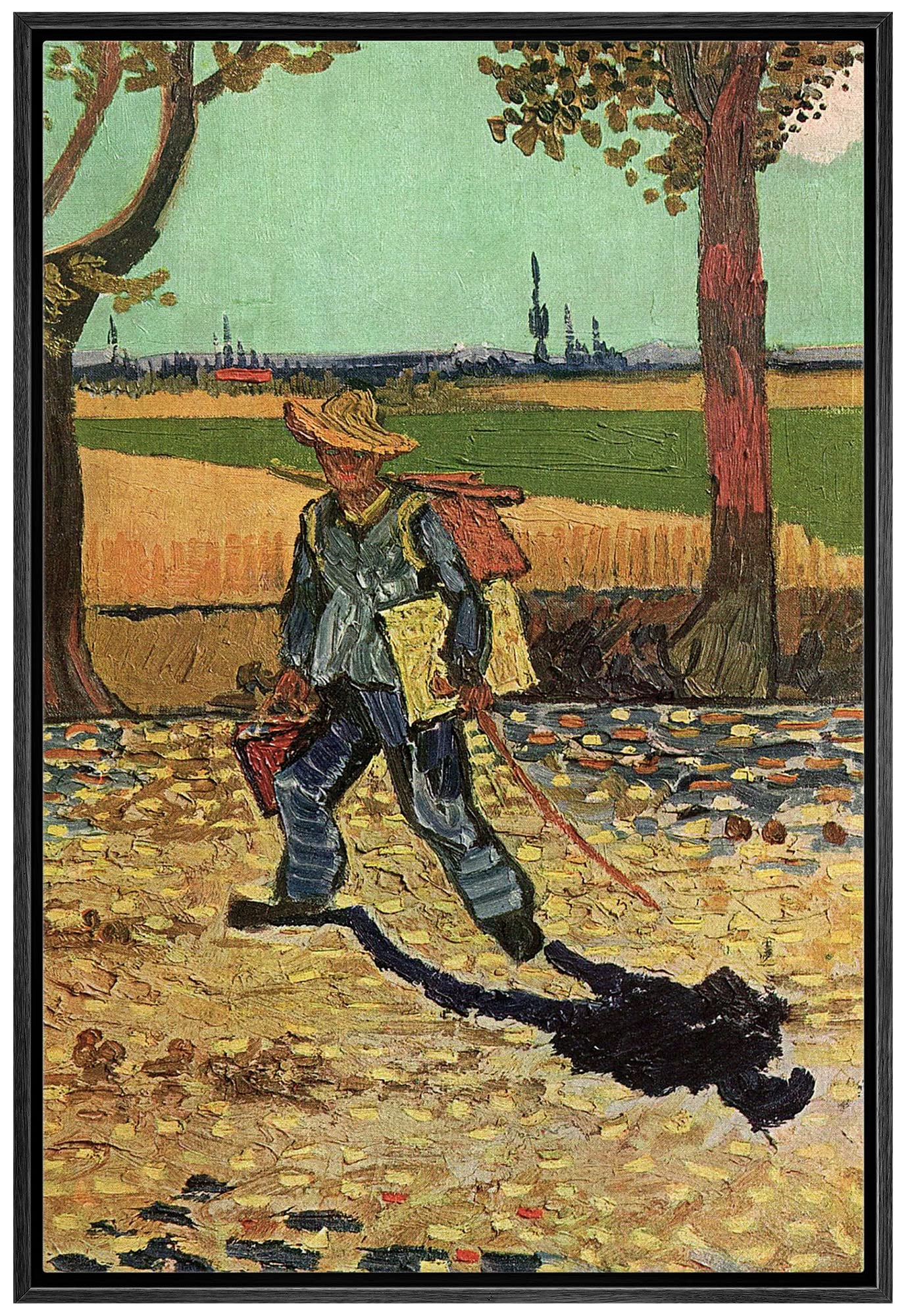 Wall26 Framed Canvas Print Wall Art Self Portrait Tarascon Road By Vincent Van Gogh Classic Historic Illustrations Fine Art Deco