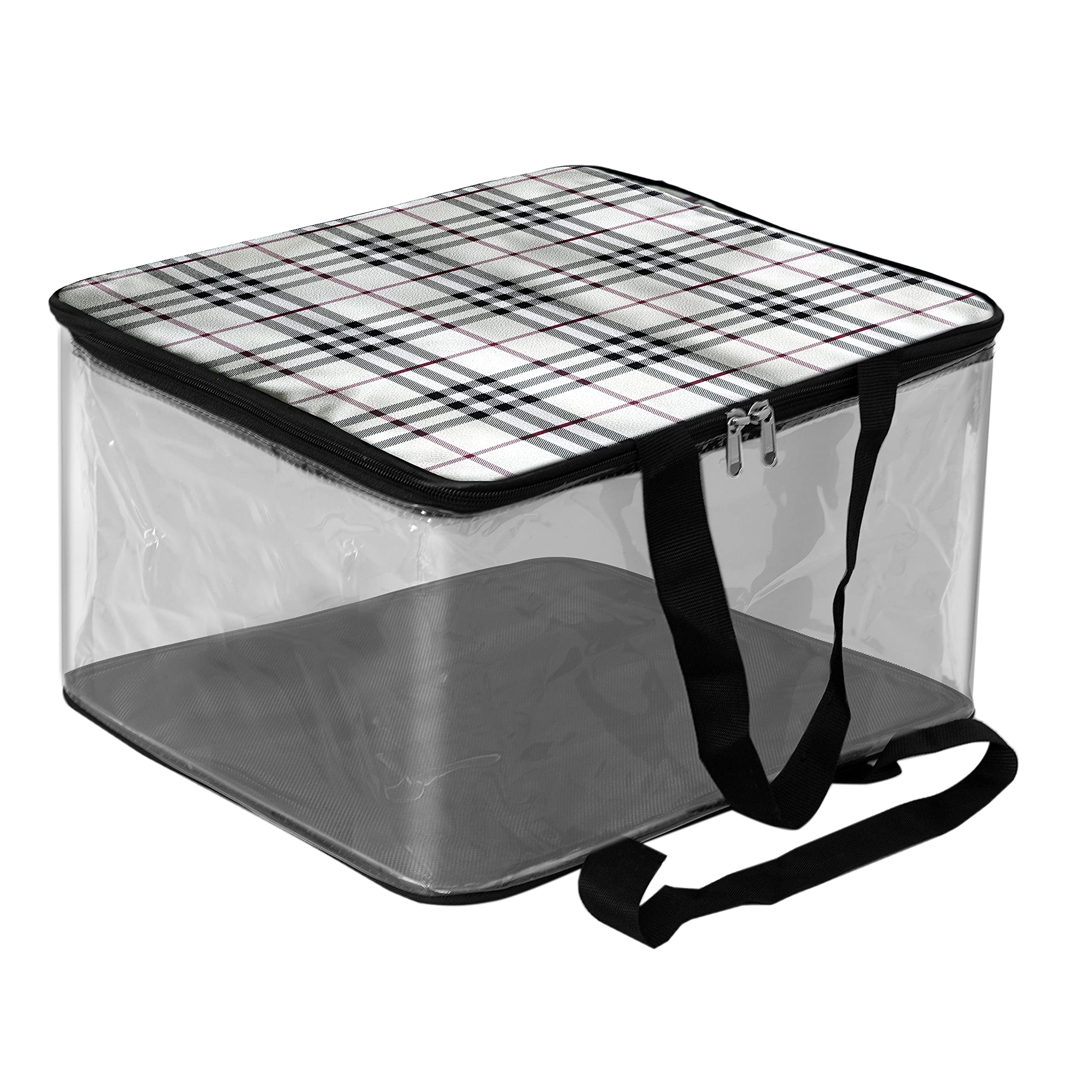 Tulman Polyvinyl Chloride Transparent Storage Bag For Clothes Saree Cover Bag For Women Cosmetic Toiletries Blanket Storage Bag 