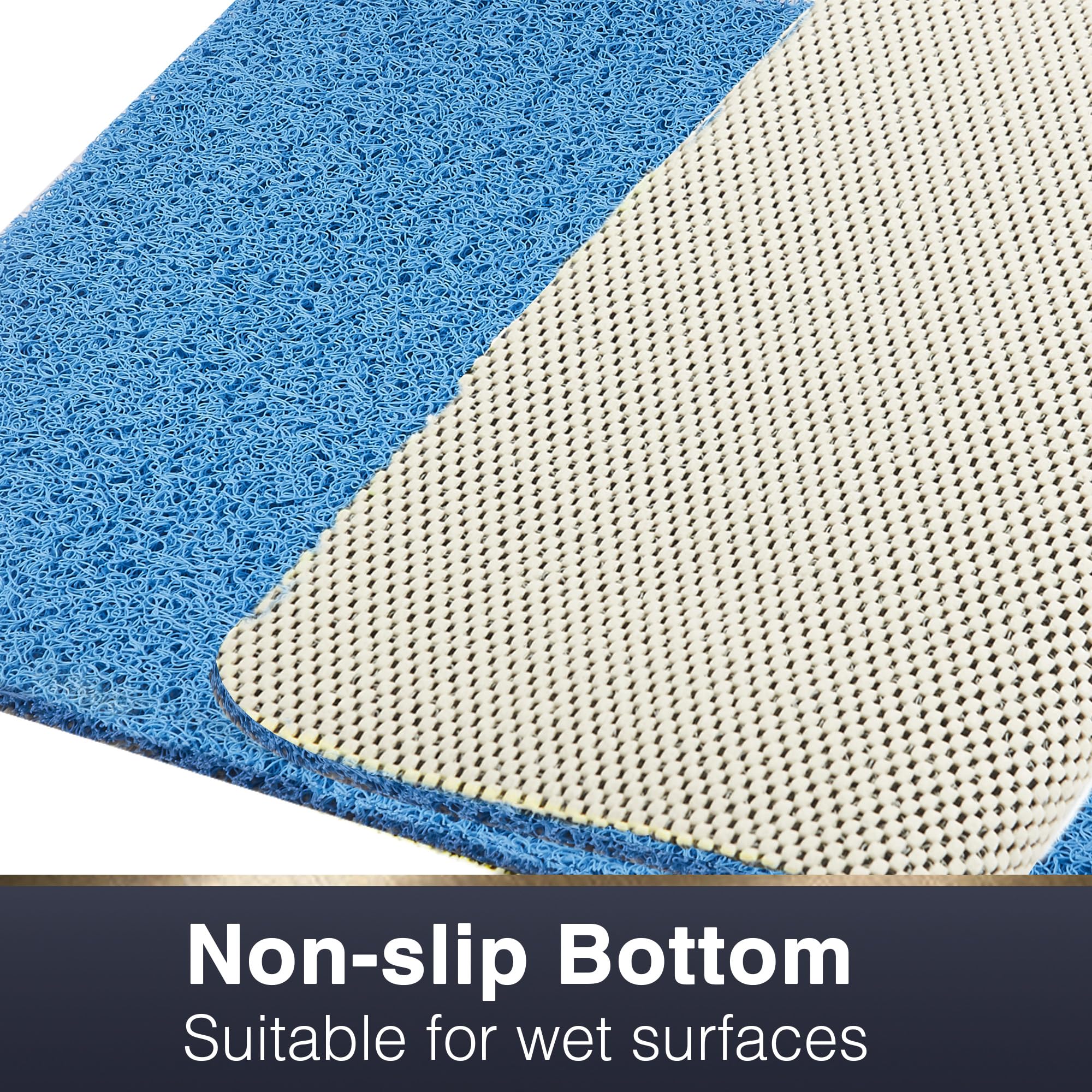 Asvin Soft Textured Bath, Shower, Tub Mat, 24X32 Inch, Phthalate Free, Non Slip Comfort Bathtub Mats With Drain, Pvc Loofah Bath