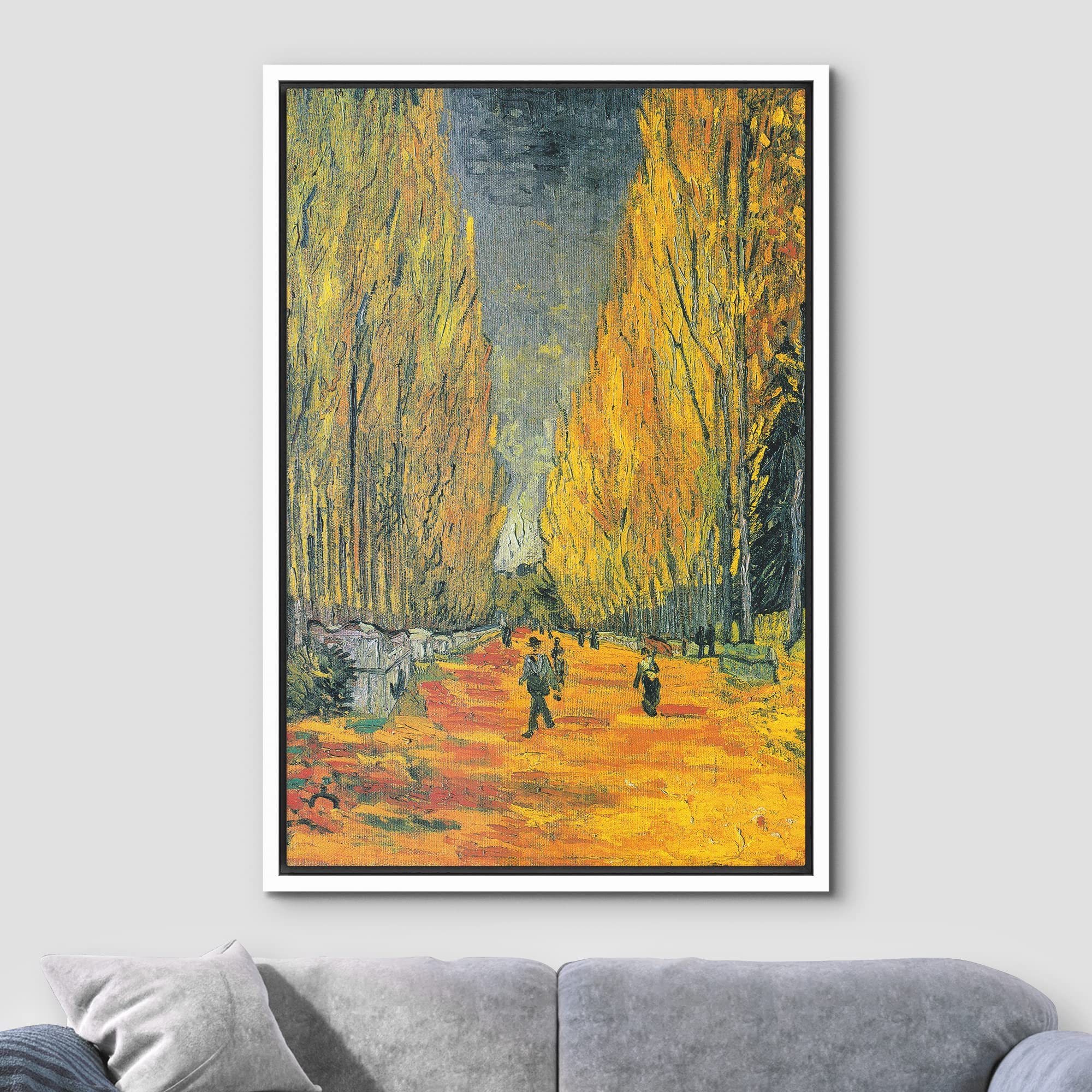 Wall26 Framed Canvas Print Wall Art Les Alyscamps By Master Artist Vincent Van Gogh Nature Wilderness Illustrations Fine Art Rel