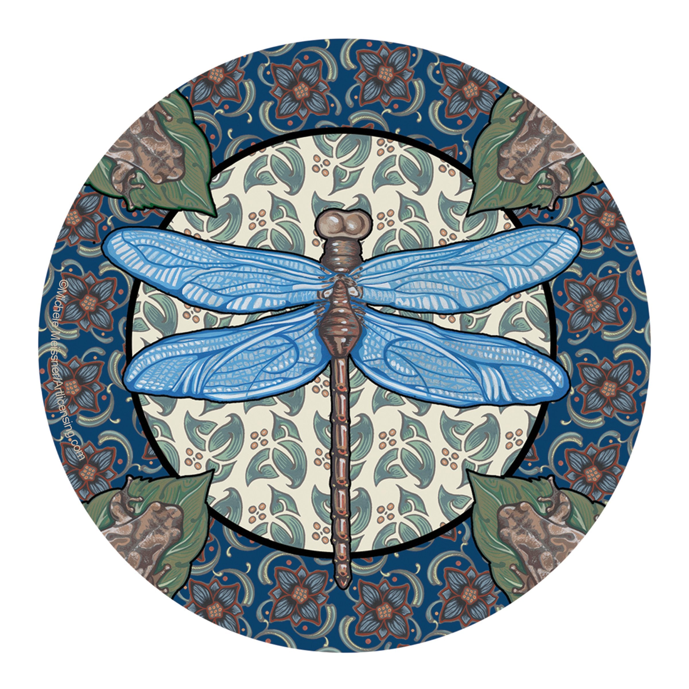 Thirstystone Apple Dragonfly Natural Sandstone Coaster 4 Pack Eco-Friendly, Absorbent, Easily Wipes Clean