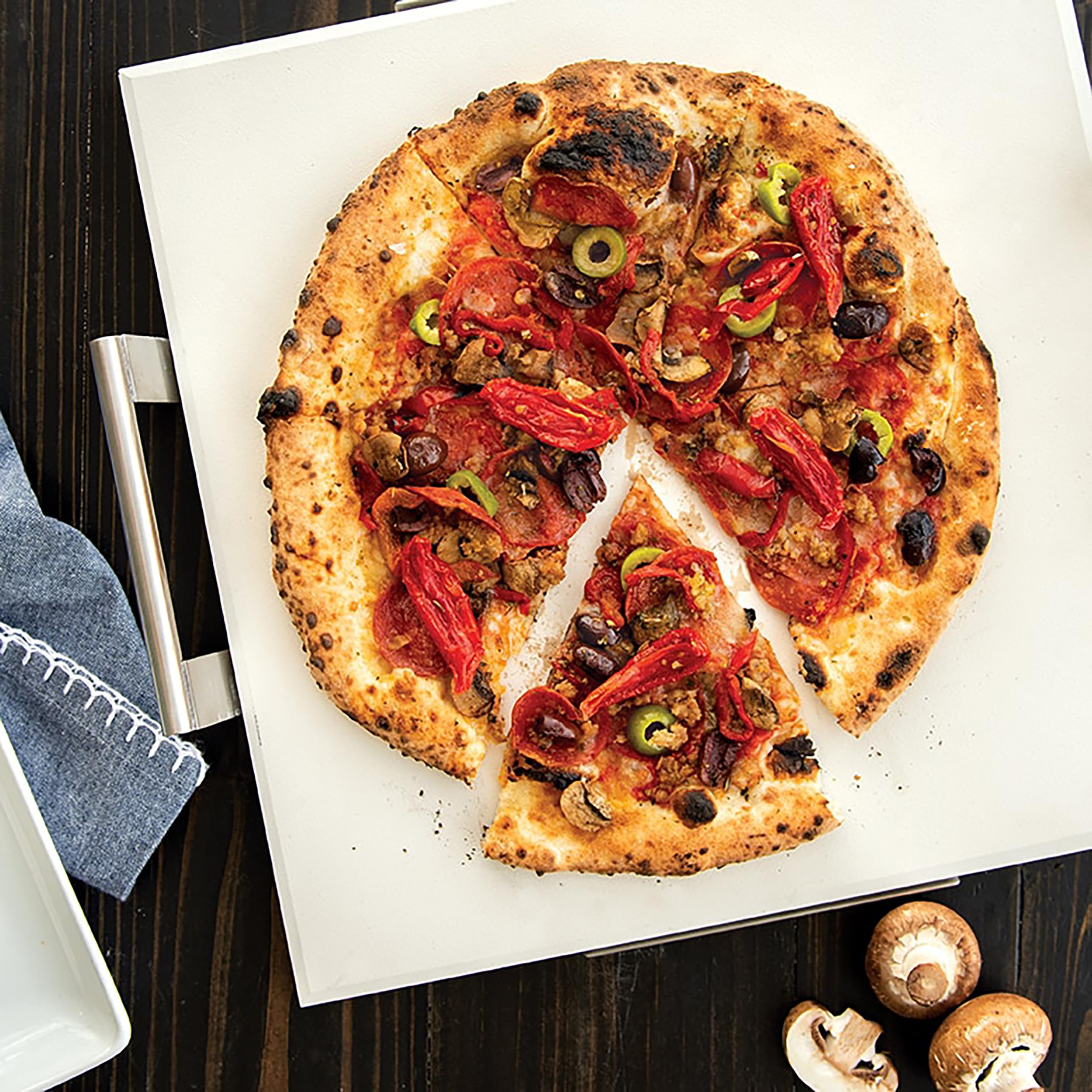 Nordic Ware Deluxe Square Pizza Stone With Rack