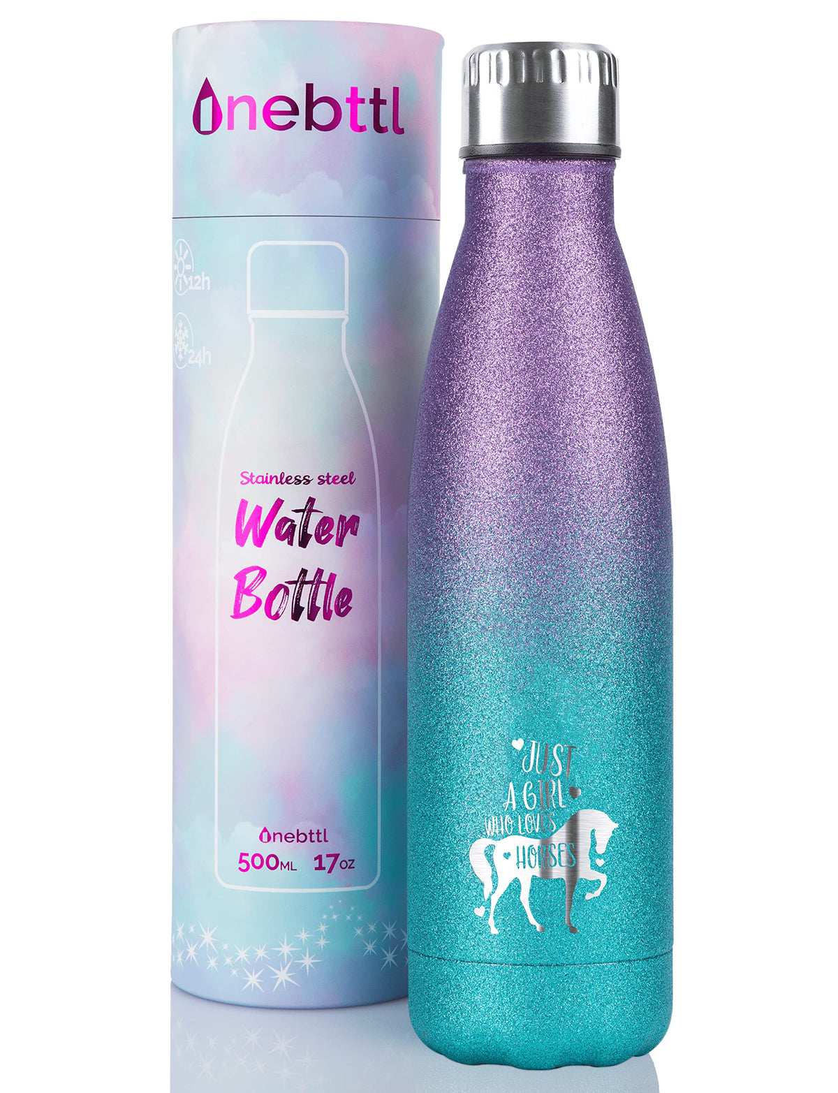 Onebttl Horse Gifts For Girls, Women, Insulated Stainless Steel Water Bottle, Horse Stuff For Equestrian, Horse Lovers, Cowgirls