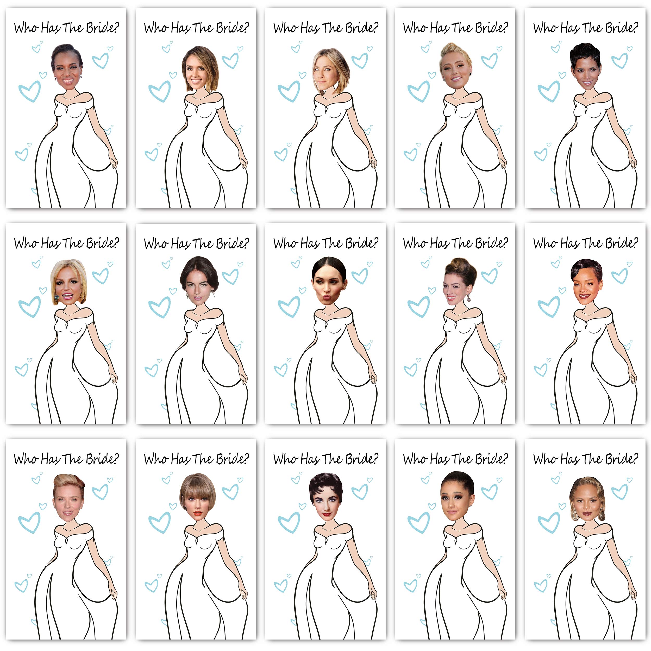 Ukebobo 33 Cute Bridal Shower Games - Scratch Off Bridal Shower Game.Funny Bachelorette Party Games - Who Has The Bride - 33 She