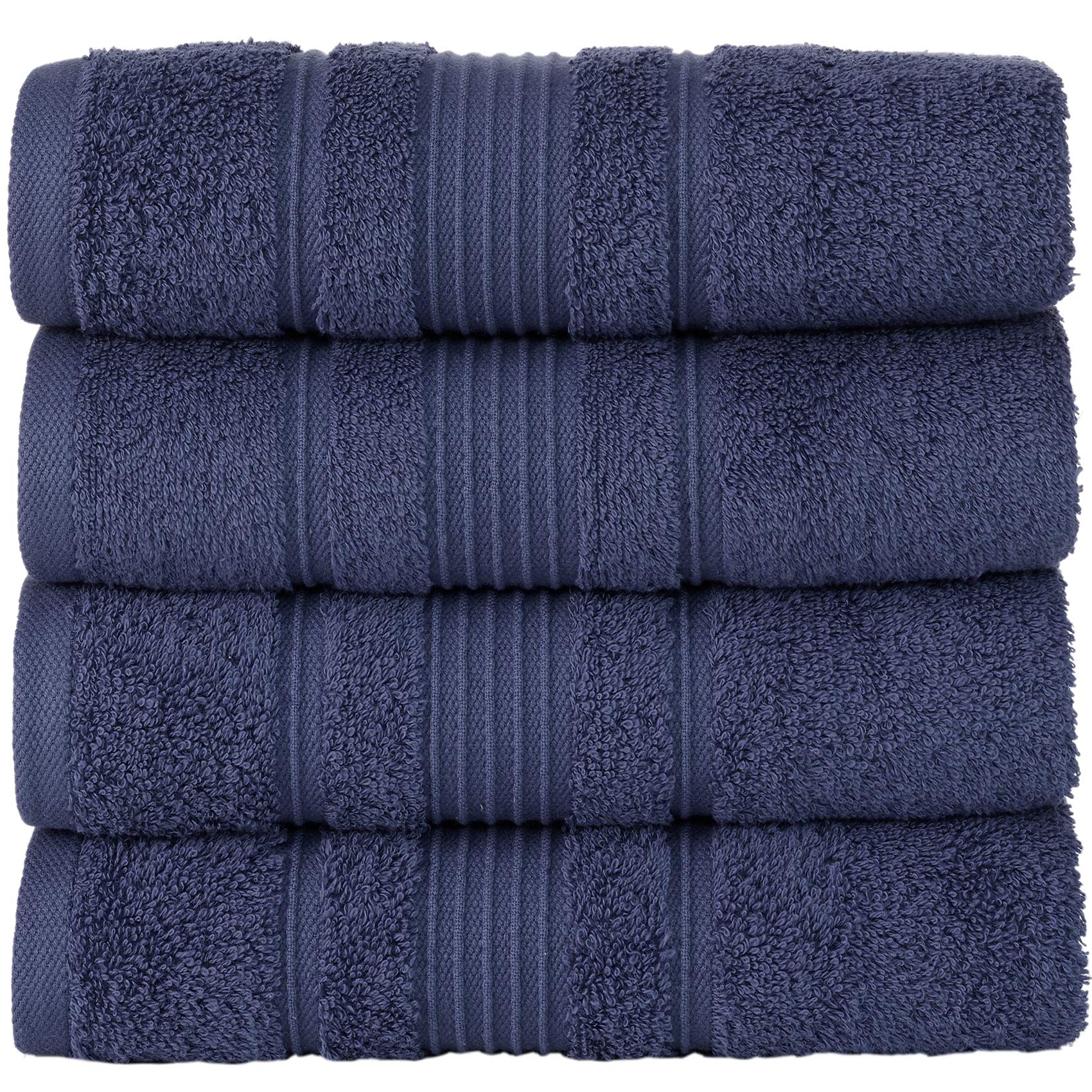 Qute Home 4-Piece Hand Towels Set, 100% Turkish Cotton Premium Quality Towels For Bathroom, Quick Dry Soft And Absorbent Turkish