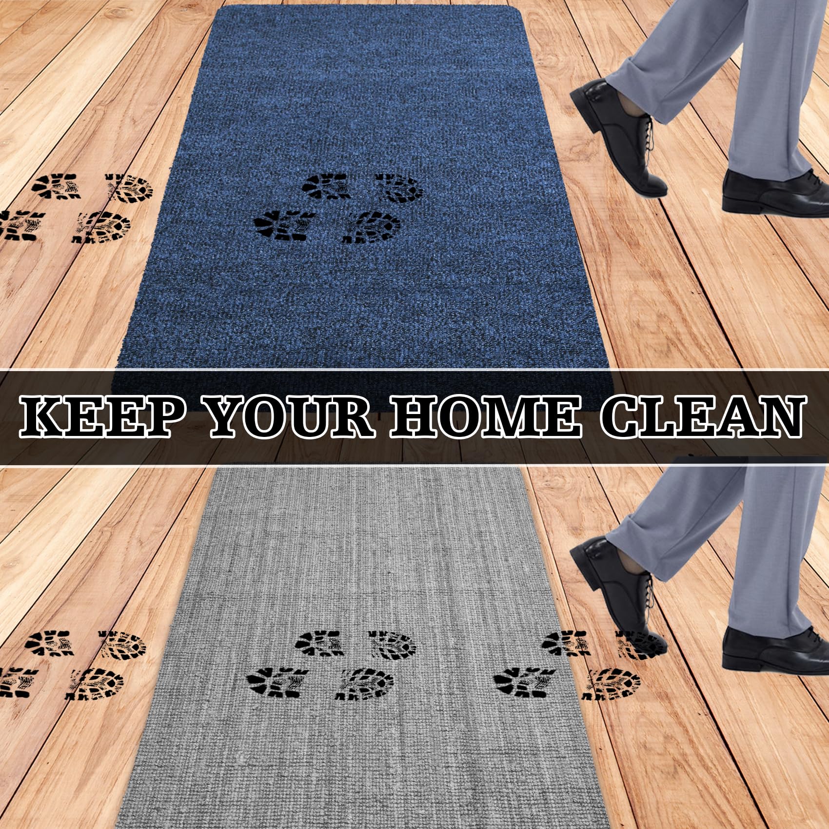 Neiza Doormats Outdoor,17'' X 30'' Front Door Mat Indoor,Low Profile Entryway Rug,Heavy Duty Absorbent Doormat For Kitchen,Entry